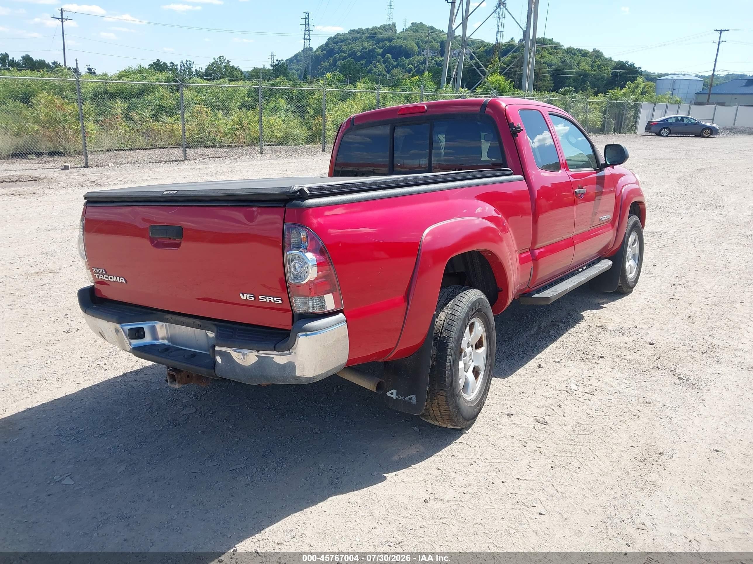 2013 Toyota Tacoma Base V6 Красный vin: 5TFUU4EN6DX079107
