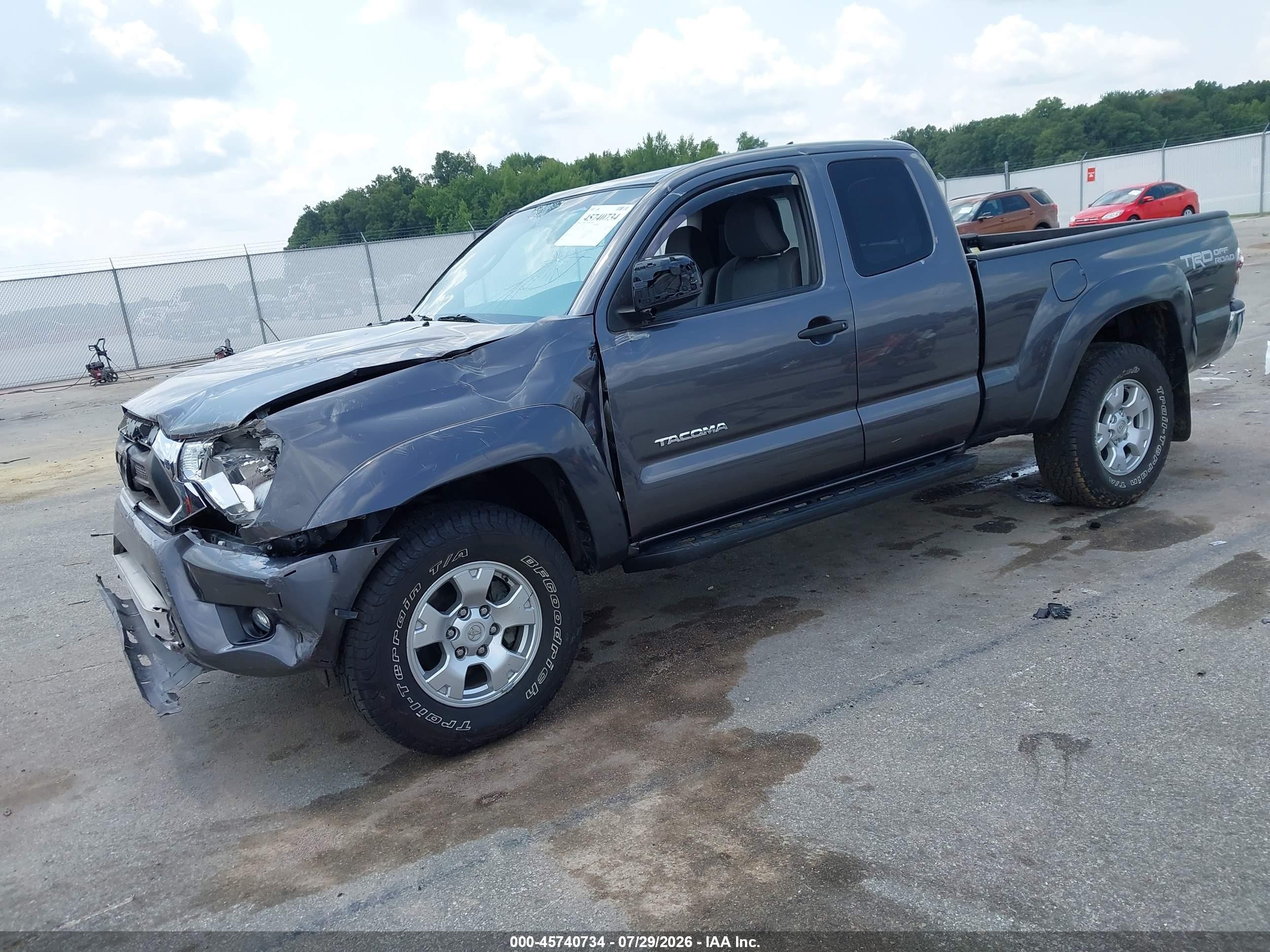 2014 Toyota Tacoma Base V6 Gray vin: 5TFUU4EN6EX107358