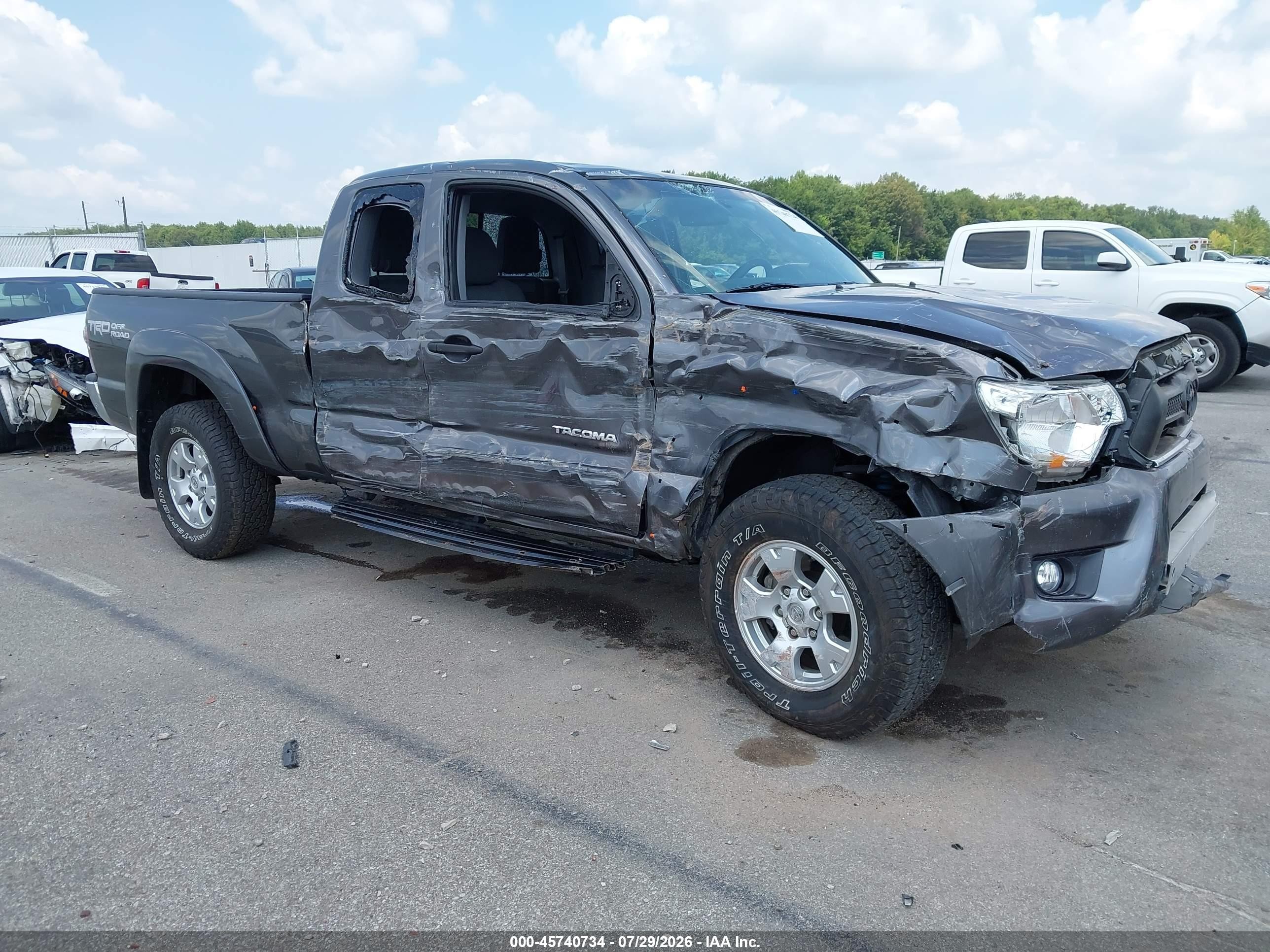 2014 Toyota Tacoma Base V6 Gray vin: 5TFUU4EN6EX107358