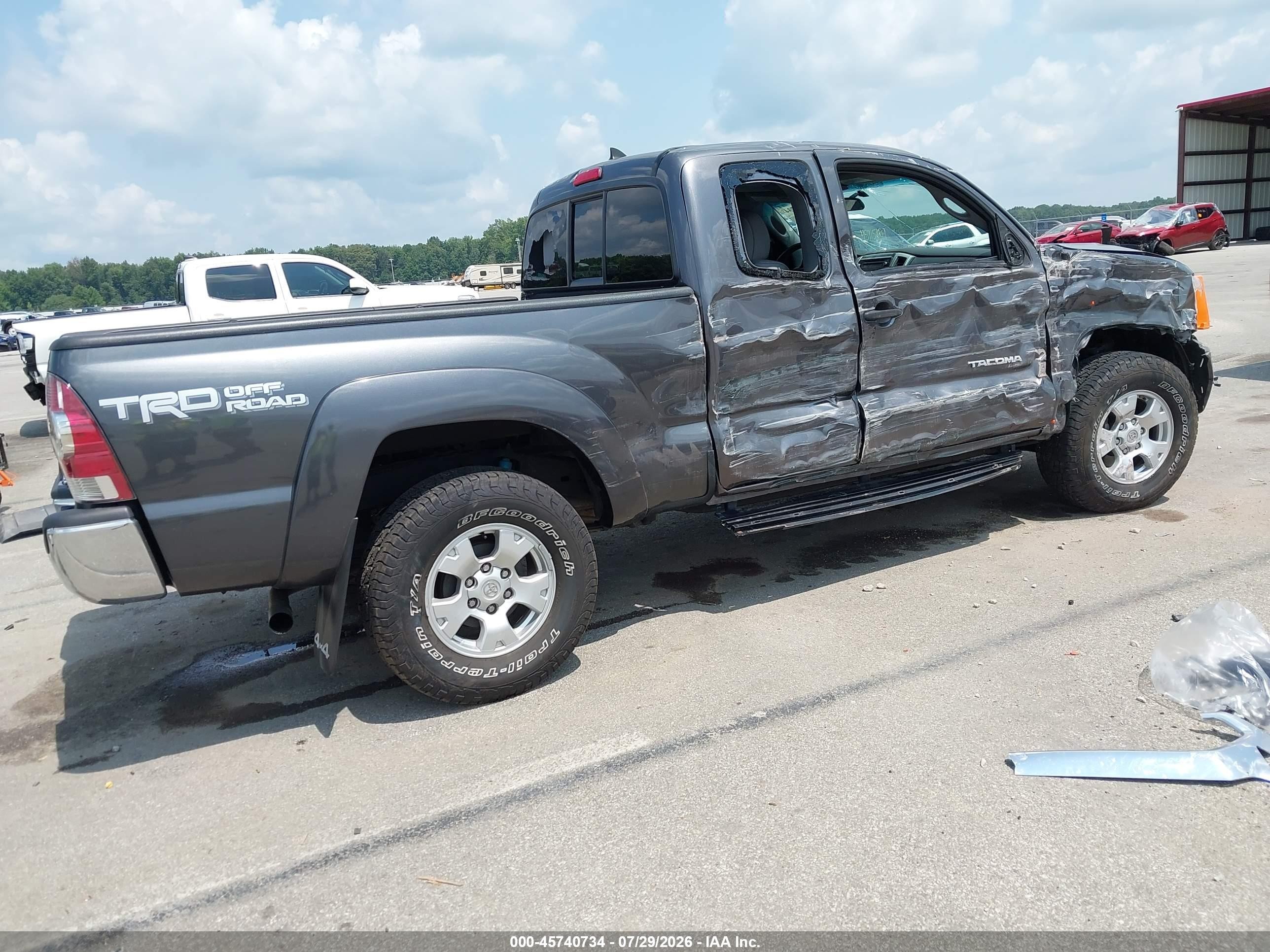 2014 Toyota Tacoma Base V6 Gray vin: 5TFUU4EN6EX107358