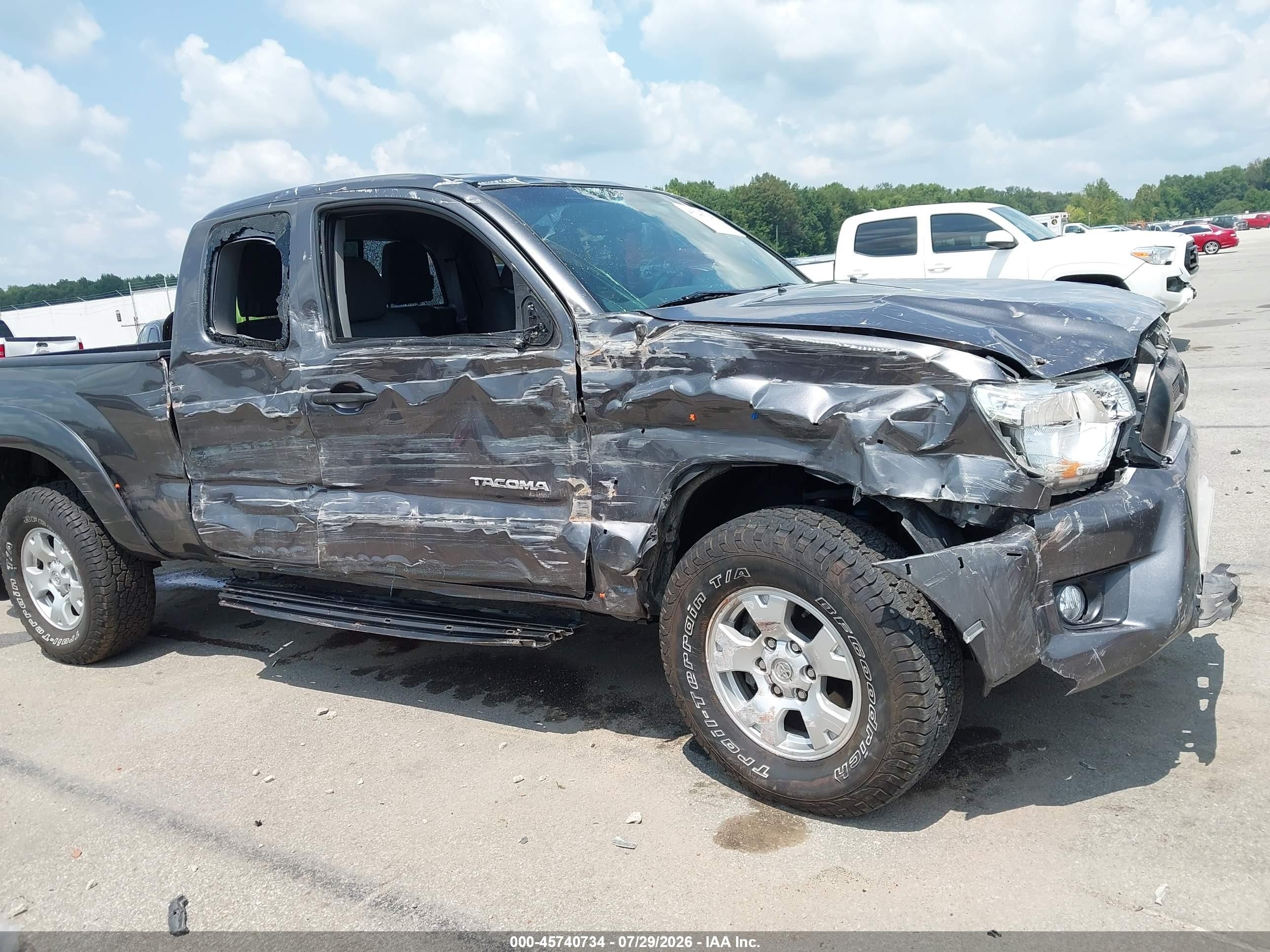 2014 Toyota Tacoma Base V6 Gray vin: 5TFUU4EN6EX107358