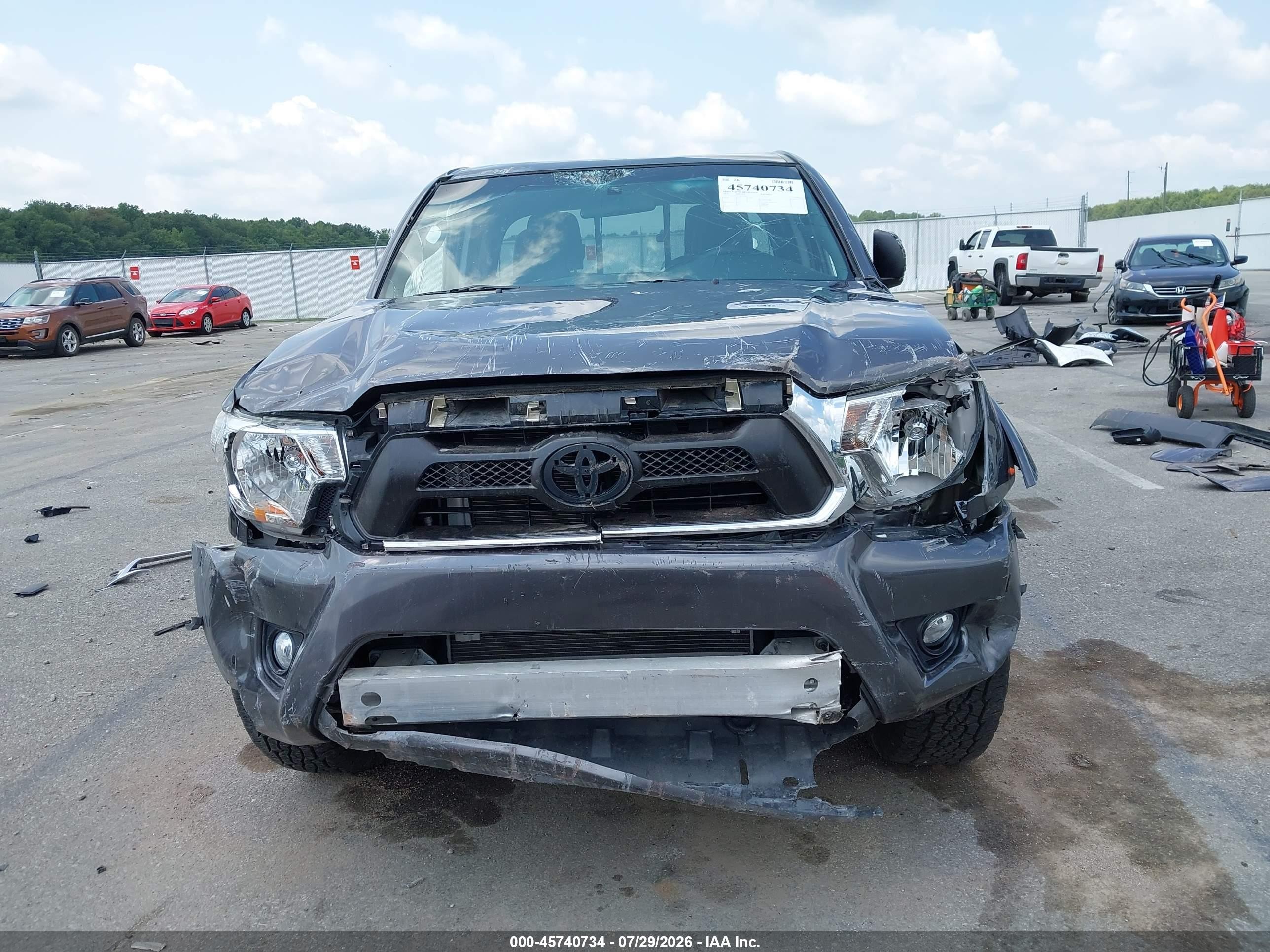 2014 Toyota Tacoma Base V6 Gray vin: 5TFUU4EN6EX107358