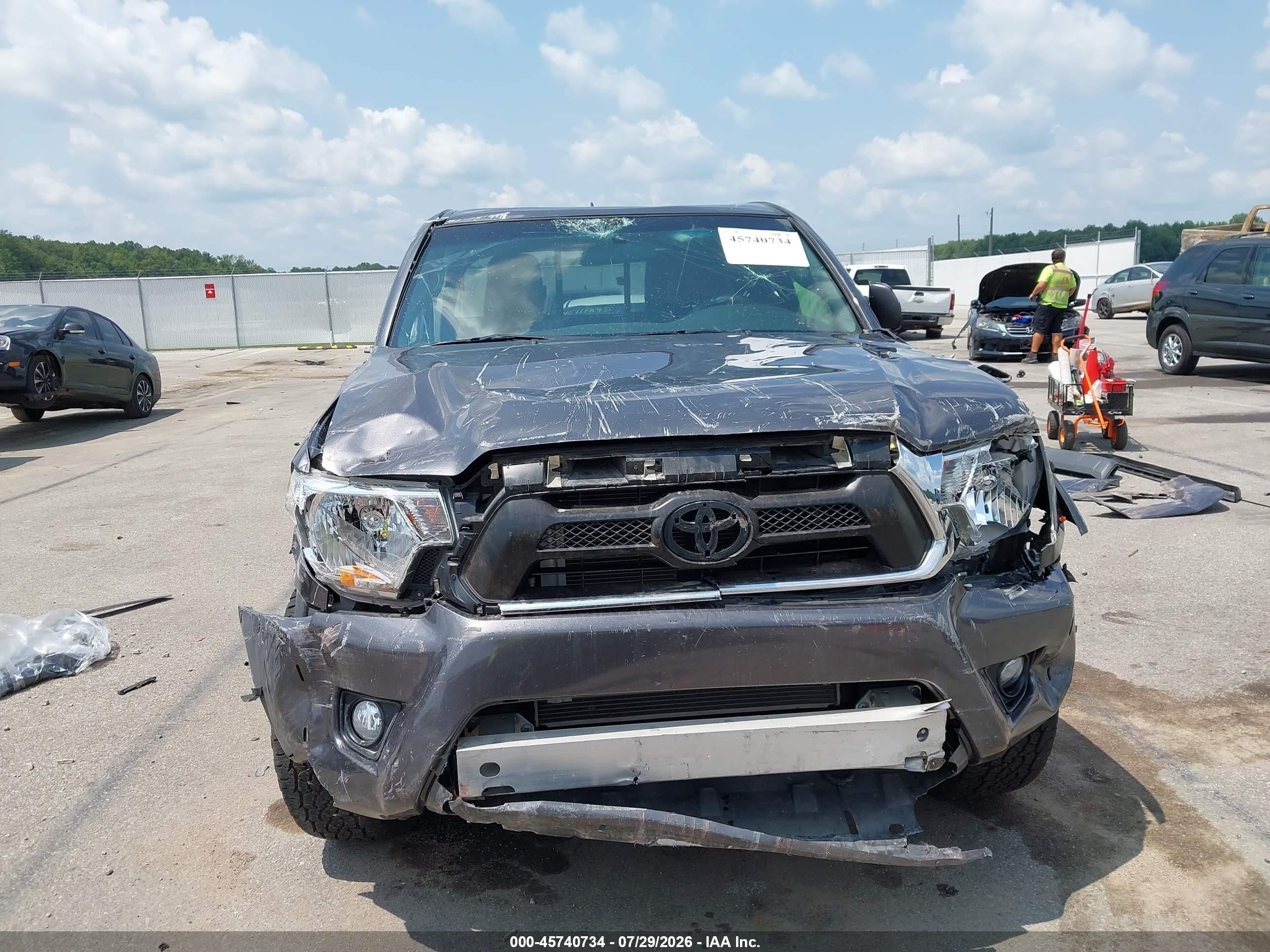 2014 Toyota Tacoma Base V6 Gray vin: 5TFUU4EN6EX107358