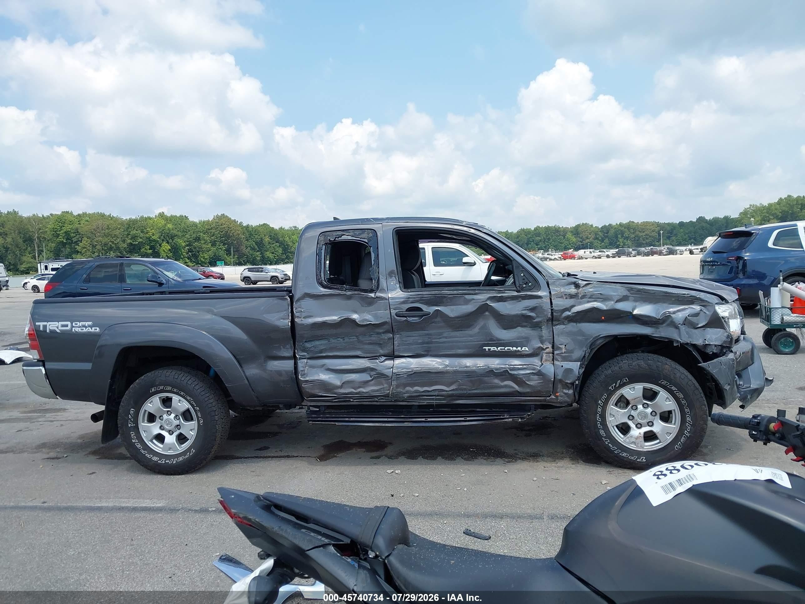 2014 Toyota Tacoma Base V6 Gray vin: 5TFUU4EN6EX107358