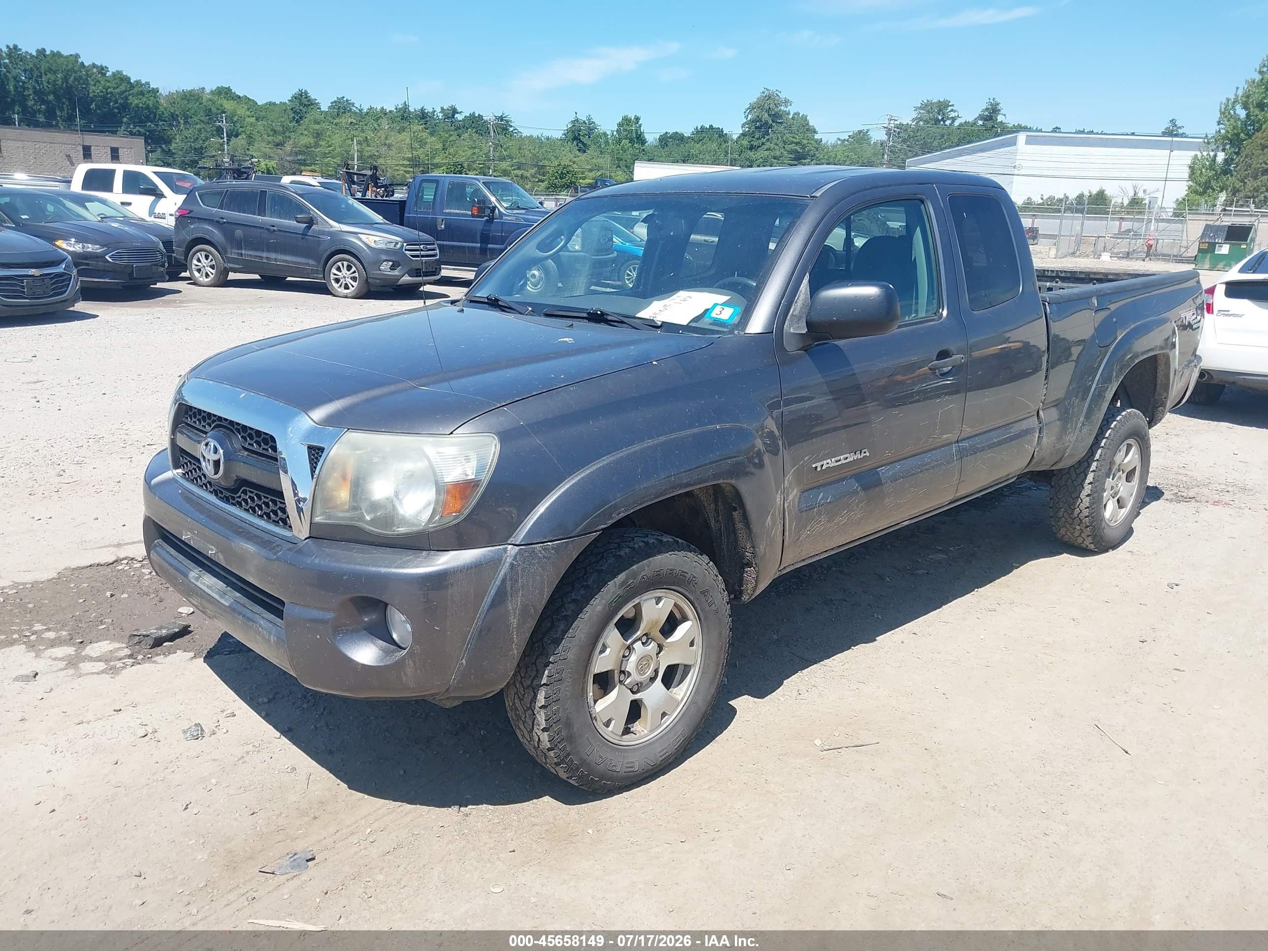 2011 Toyota Tacoma Base V6 Gray vin: 5TFUU4EN8BX003059
