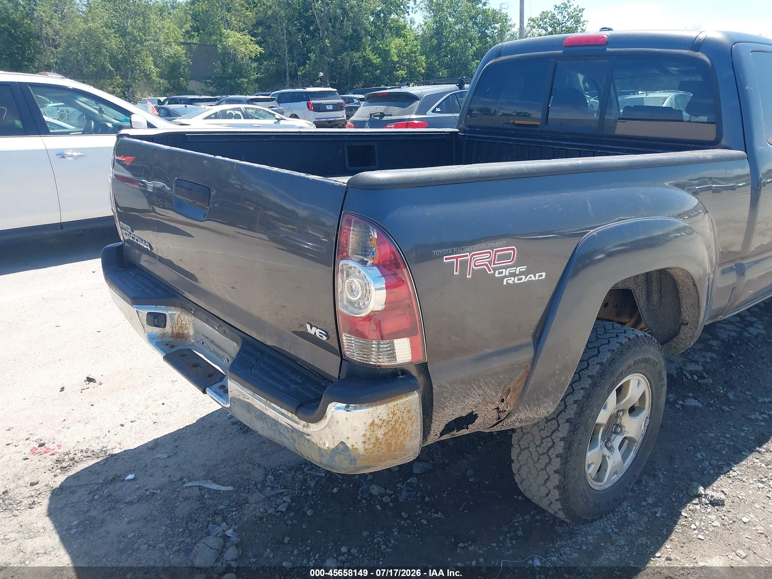 2011 Toyota Tacoma Base V6 Gray vin: 5TFUU4EN8BX003059