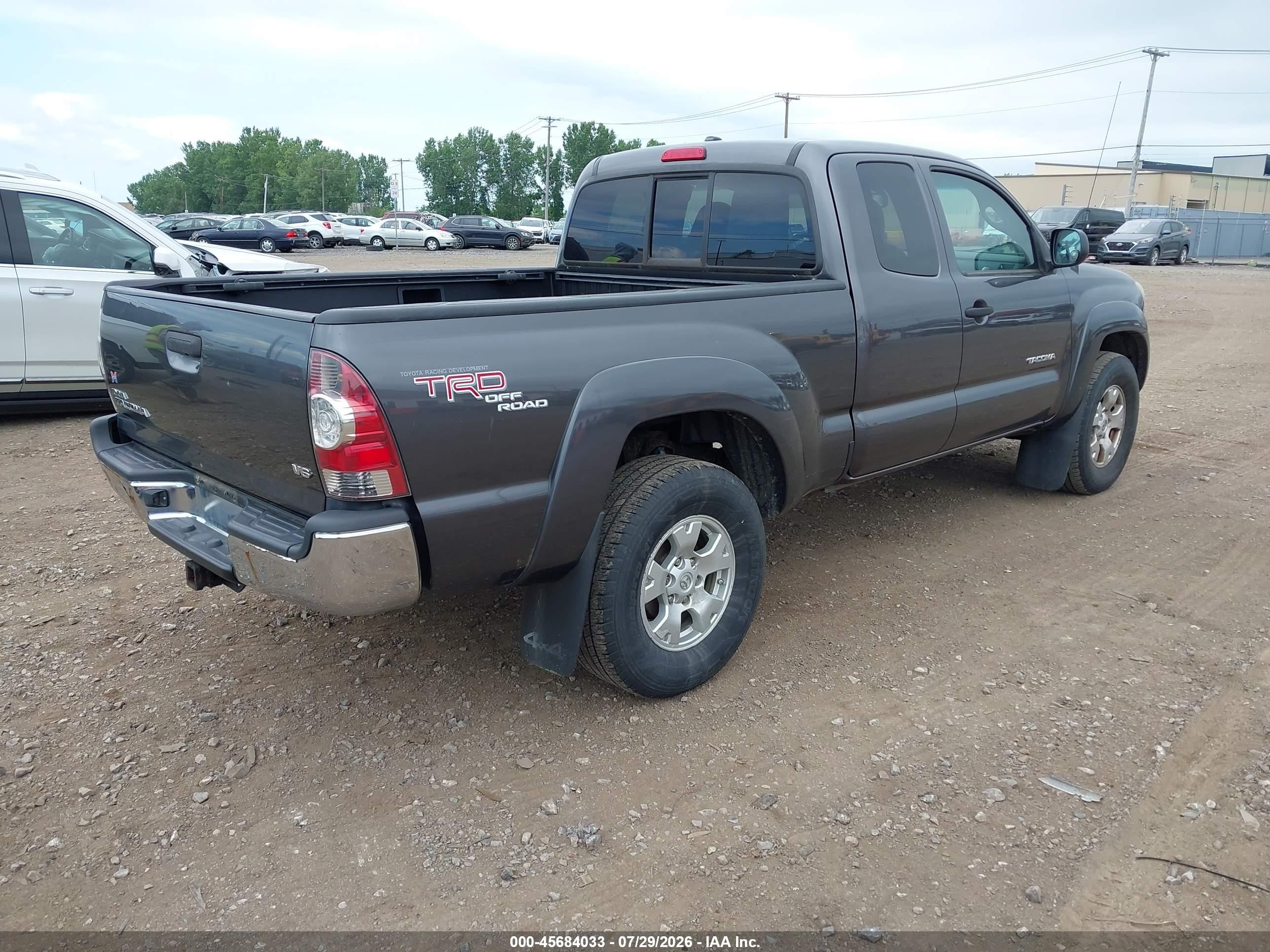 2011 Toyota Tacoma Base V6 Серый vin: 5TFUU4EN8BX006415