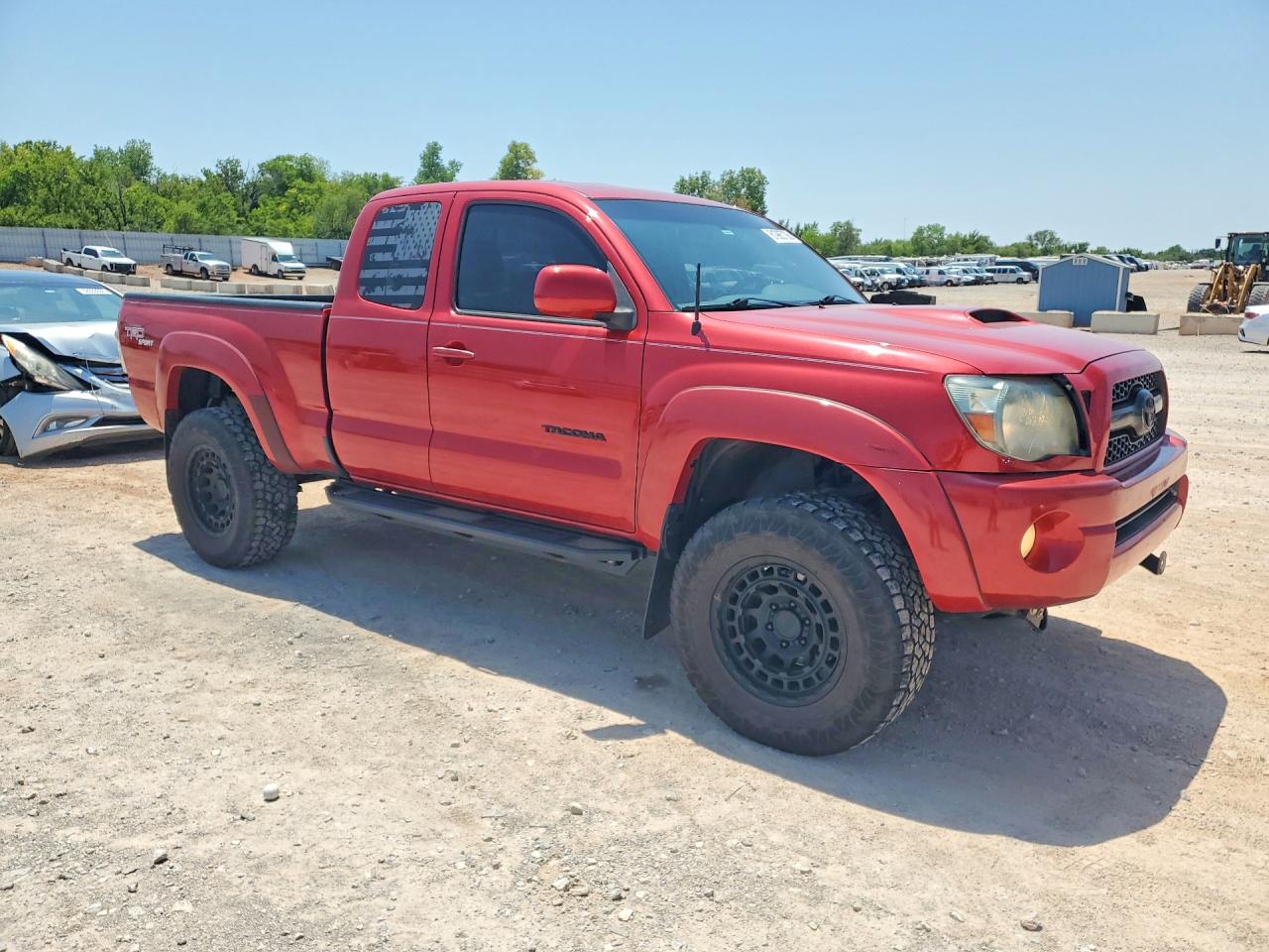2011 Toyota Tacoma Access Cab Red vin: 5TFUU4EN9BX014622