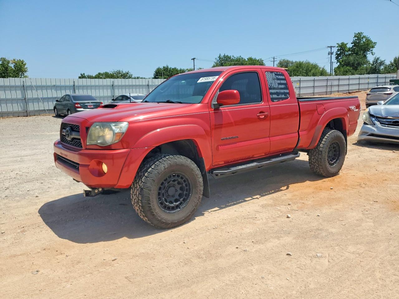 2011 Toyota Tacoma Access Cab Red vin: 5TFUU4EN9BX014622