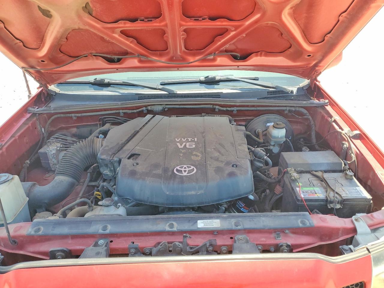 2011 Toyota Tacoma Access Cab Red vin: 5TFUU4EN9BX014622