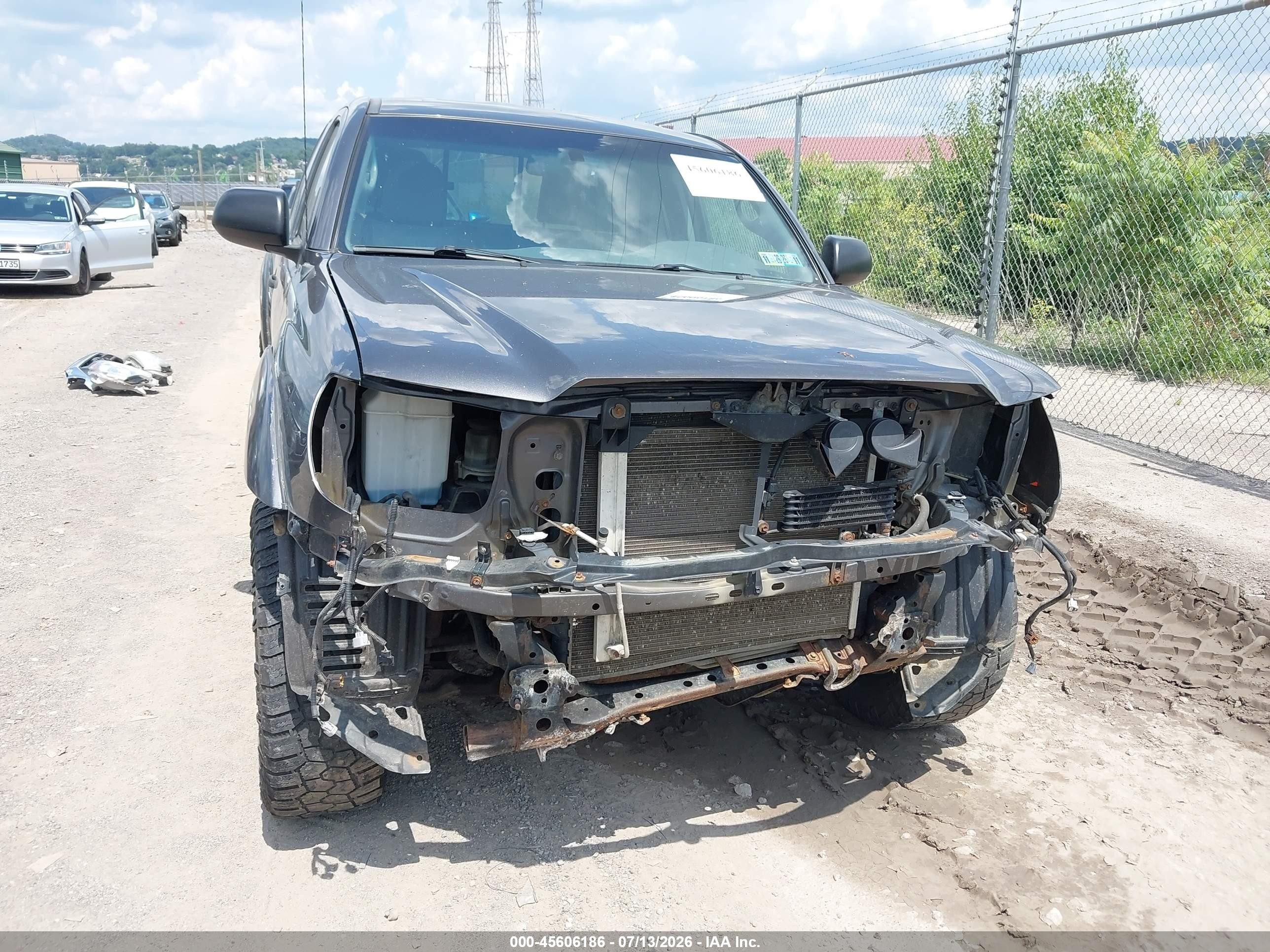 2013 Toyota Tacoma Base V6 Gray vin: 5TFUU4ENXDX077036