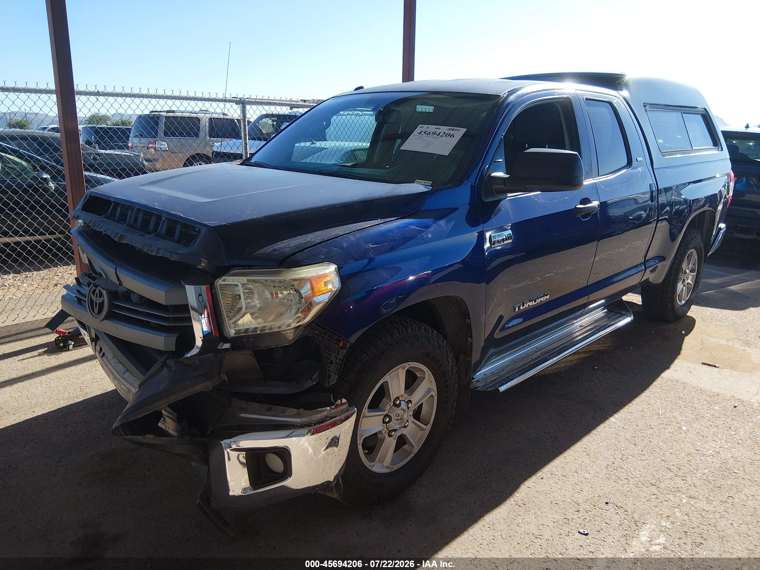 2014 Toyota Tundra Sr5 5.7l V8 Синий vin: 5TFUW5F10EX351700