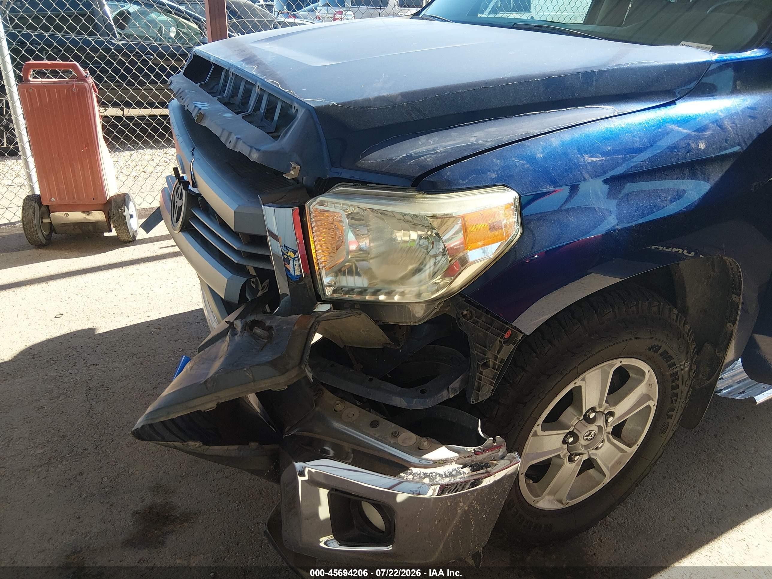 2014 Toyota Tundra Sr5 5.7l V8 Синий vin: 5TFUW5F10EX351700
