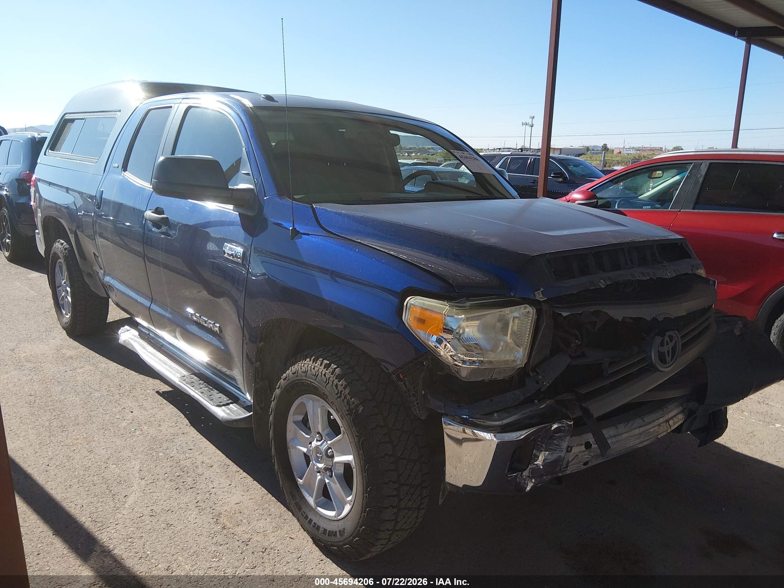 2014 Toyota Tundra Sr5 5.7l V8 Синий vin: 5TFUW5F10EX351700