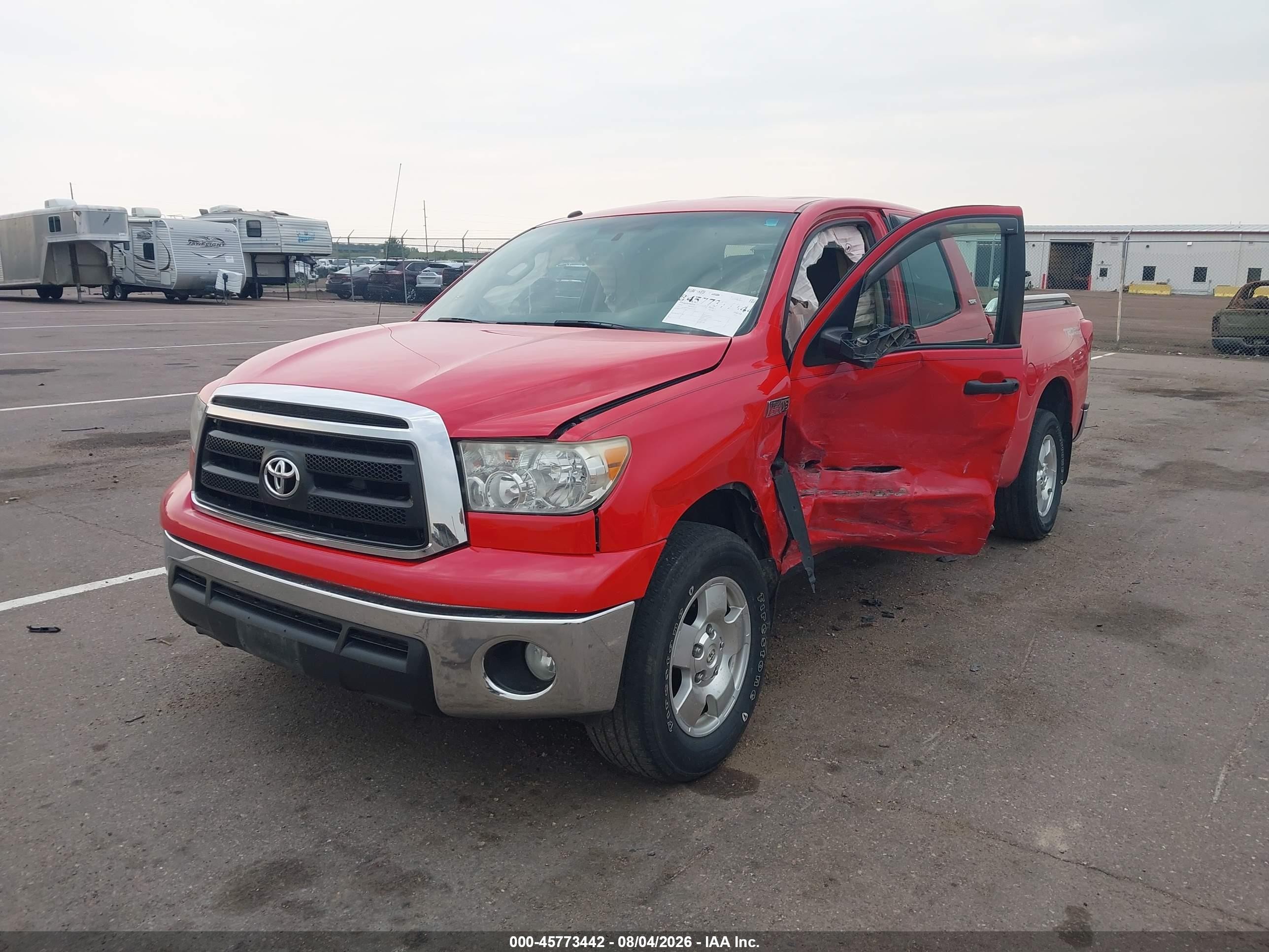 2010 Toyota Tundra Grade 5.7l V8 Red vin: 5TFUW5F13AX101717