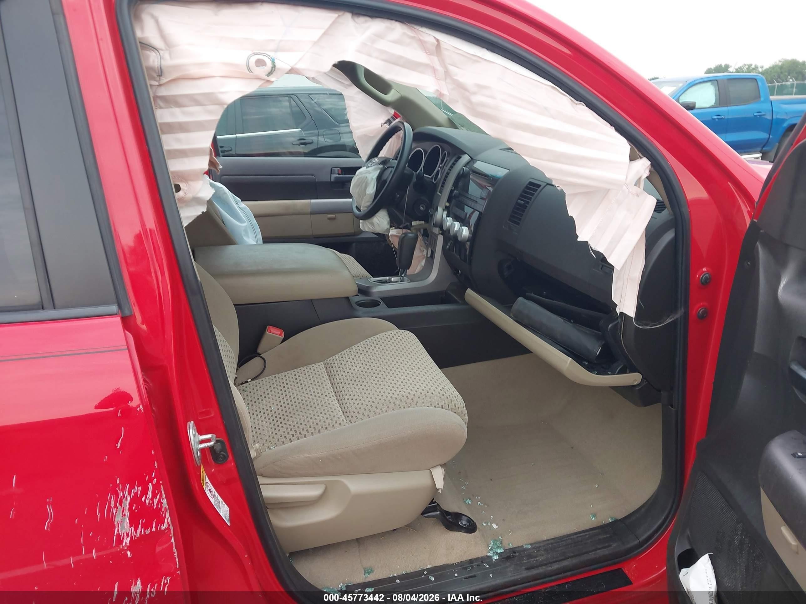 2010 Toyota Tundra Grade 5.7l V8 Red vin: 5TFUW5F13AX101717