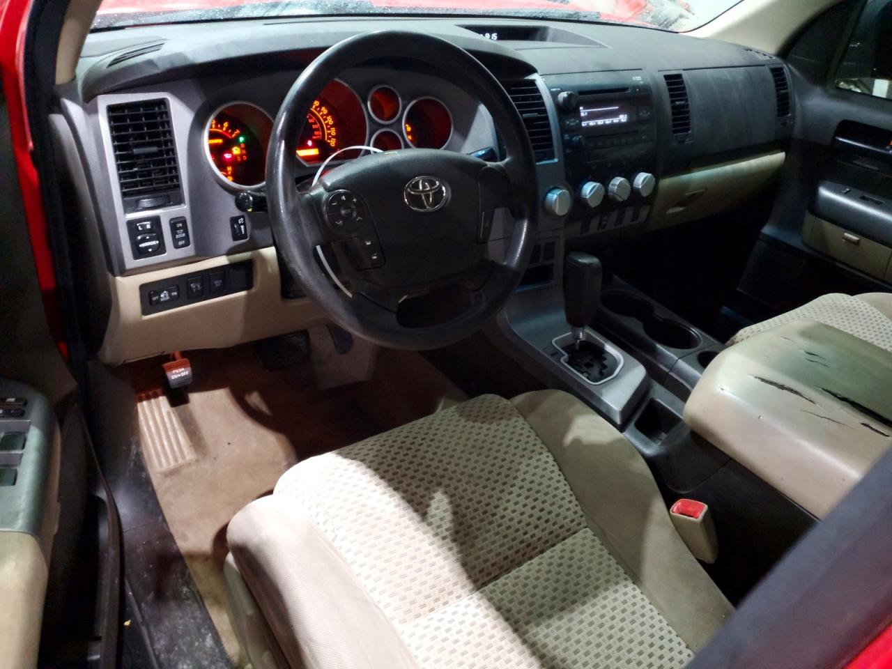 2010 Toyota Tundra Double Cab Sr5 Red vin: 5TFUW5F13AX131428