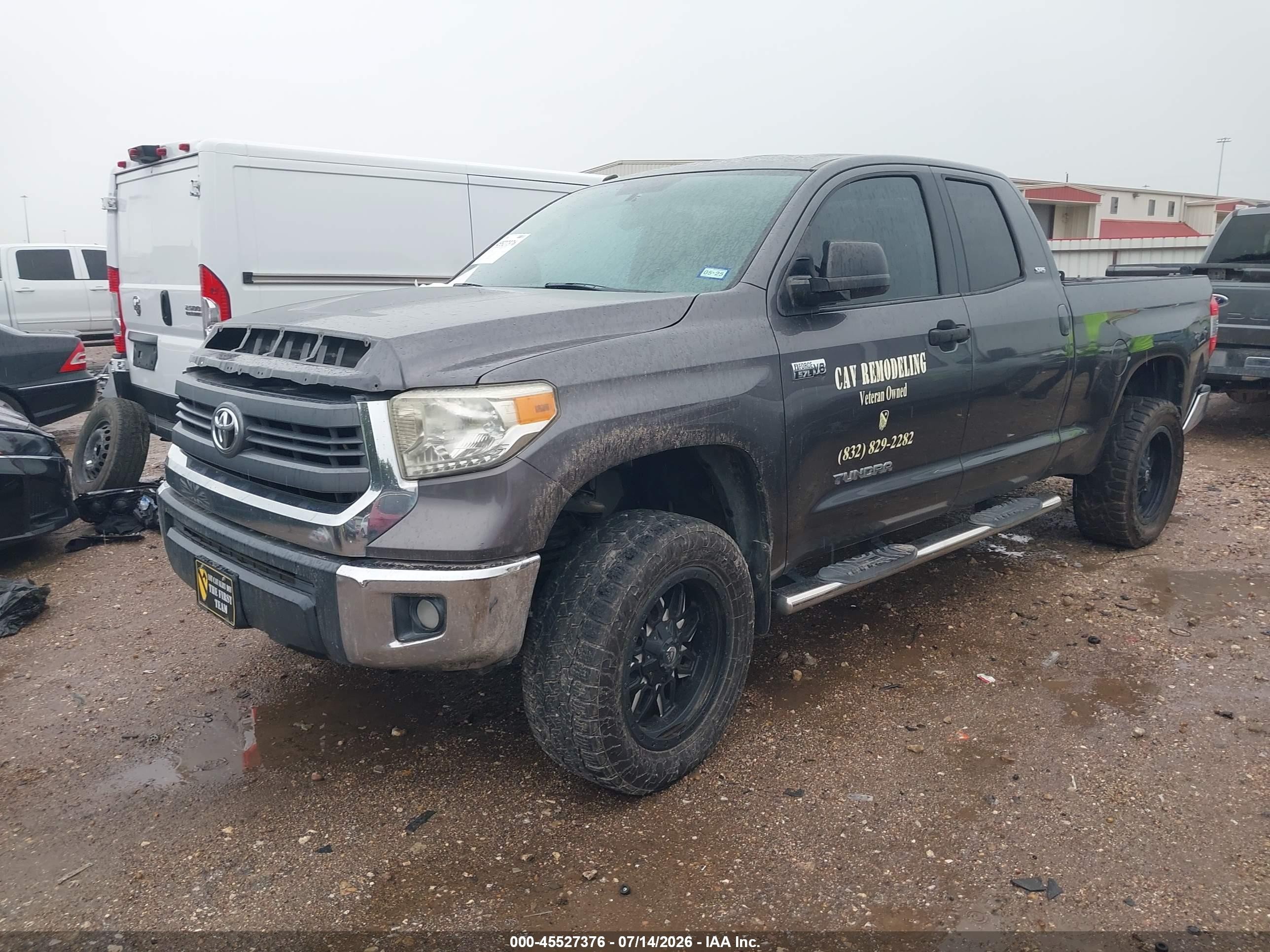 2014 Toyota Tundra Sr5 5.7l V8 Gray vin: 5TFUW5F13EX389499