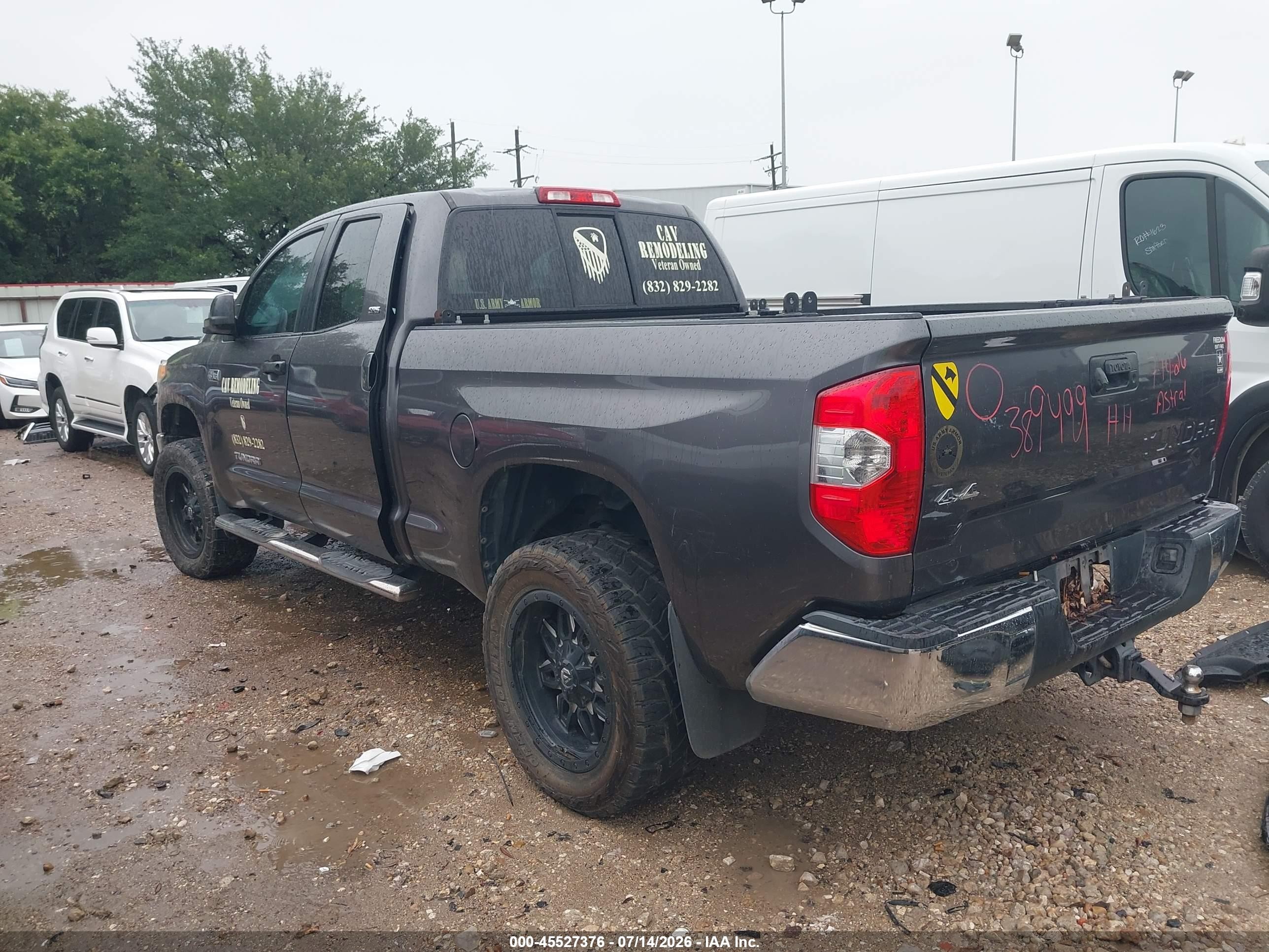 2014 Toyota Tundra Sr5 5.7l V8 Gray vin: 5TFUW5F13EX389499