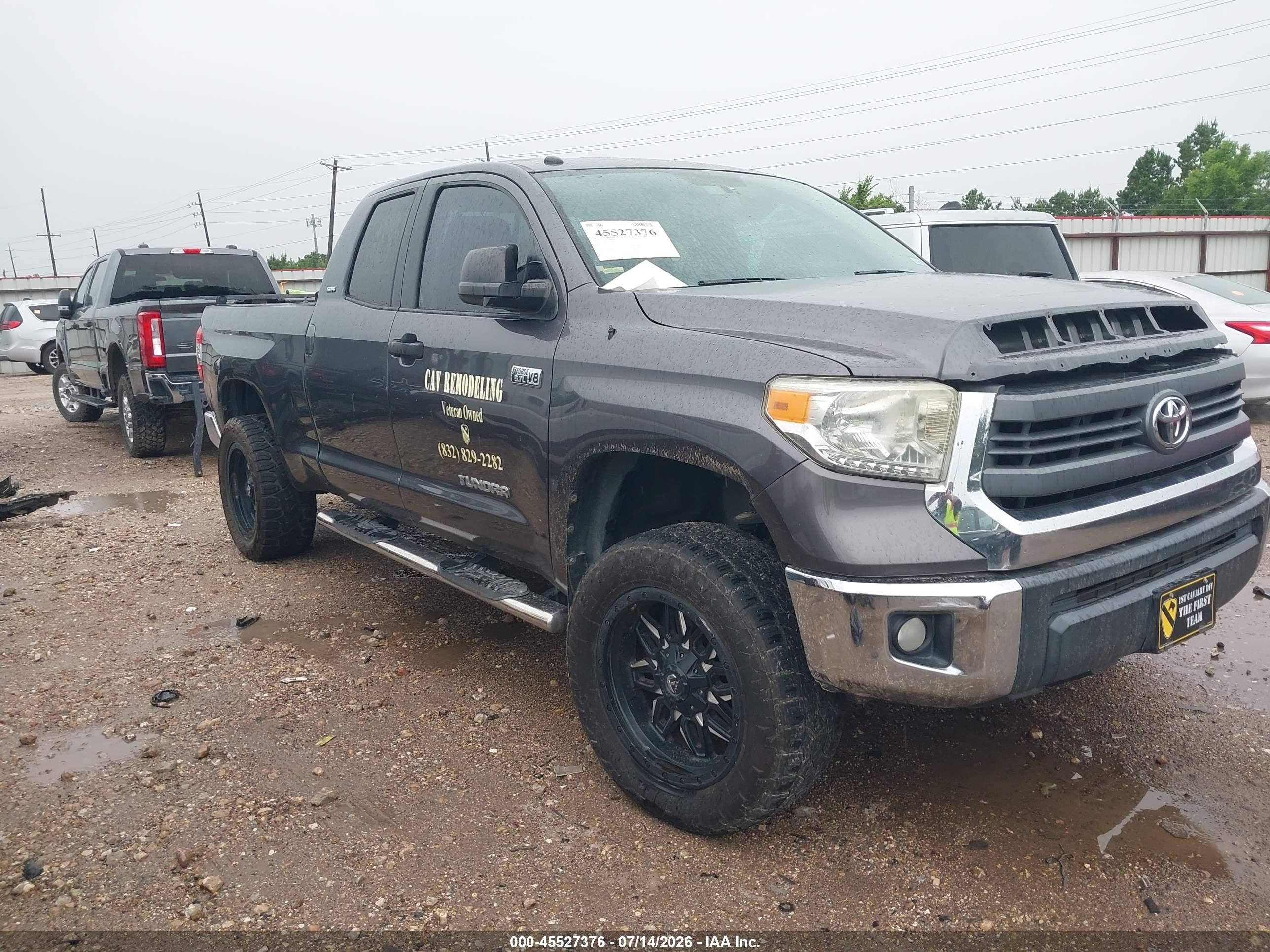2014 Toyota Tundra Sr5 5.7l V8 Gray vin: 5TFUW5F13EX389499