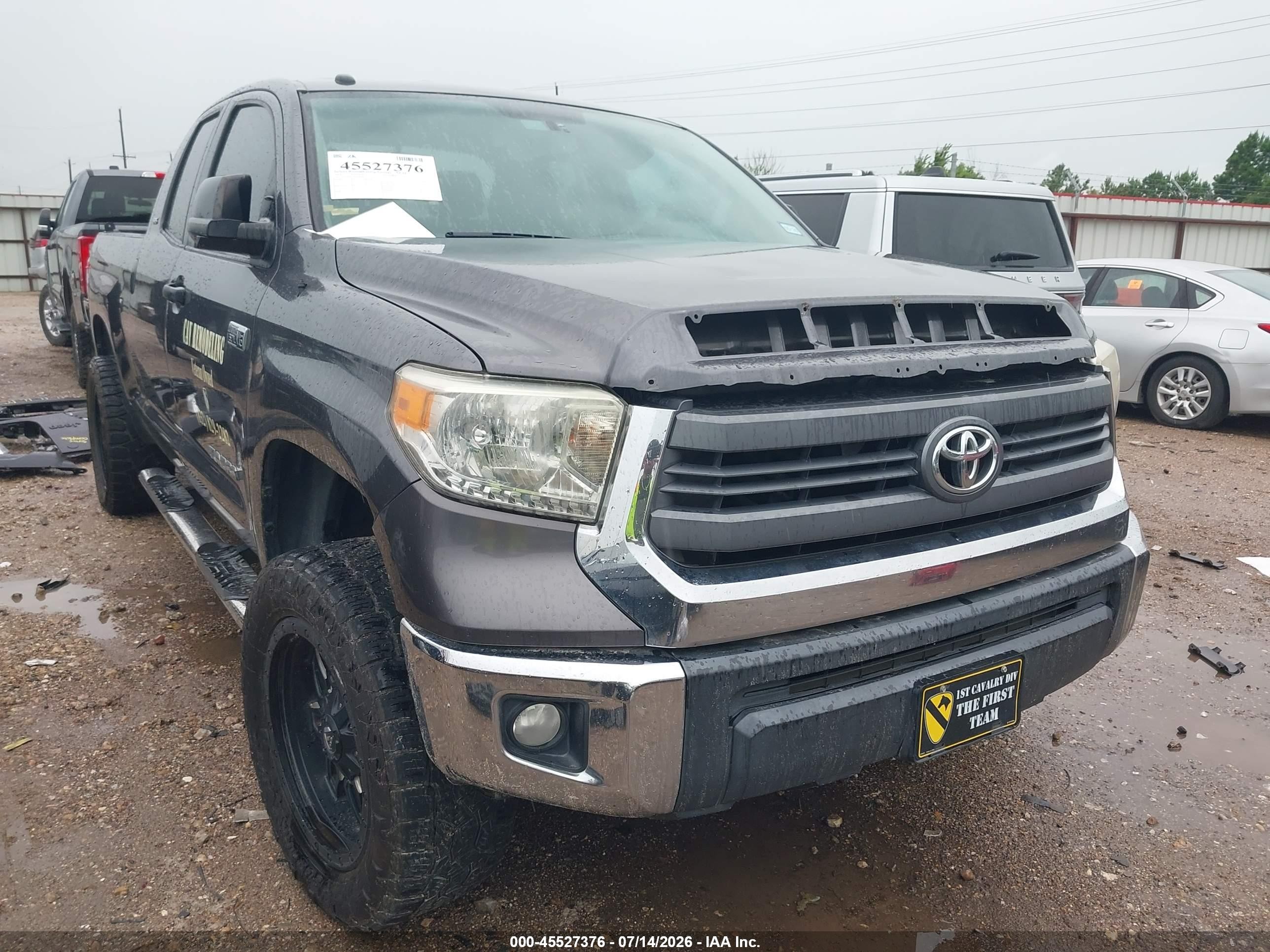 2014 Toyota Tundra Sr5 5.7l V8 Gray vin: 5TFUW5F13EX389499