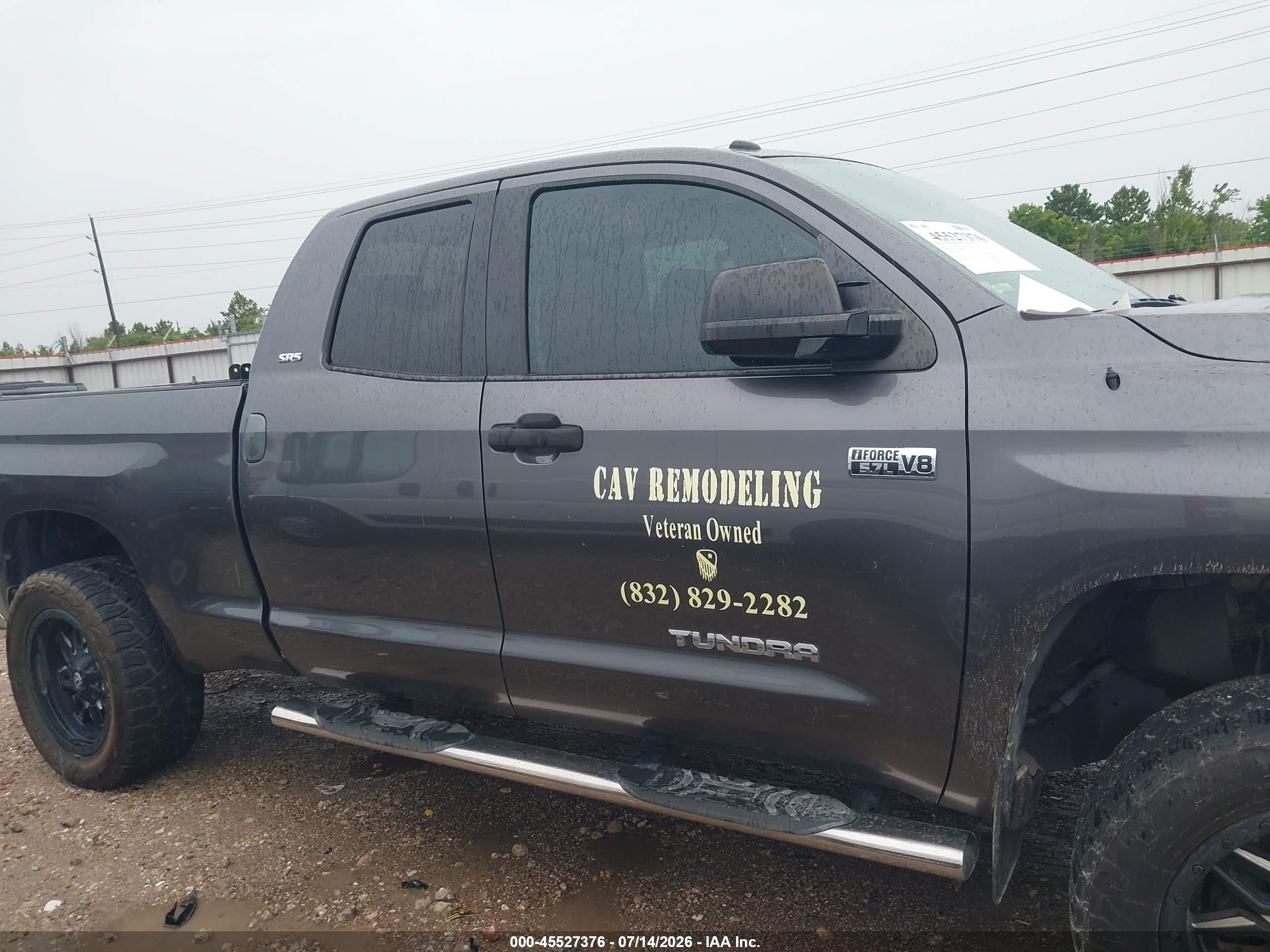 2014 Toyota Tundra Sr5 5.7l V8 Gray vin: 5TFUW5F13EX389499