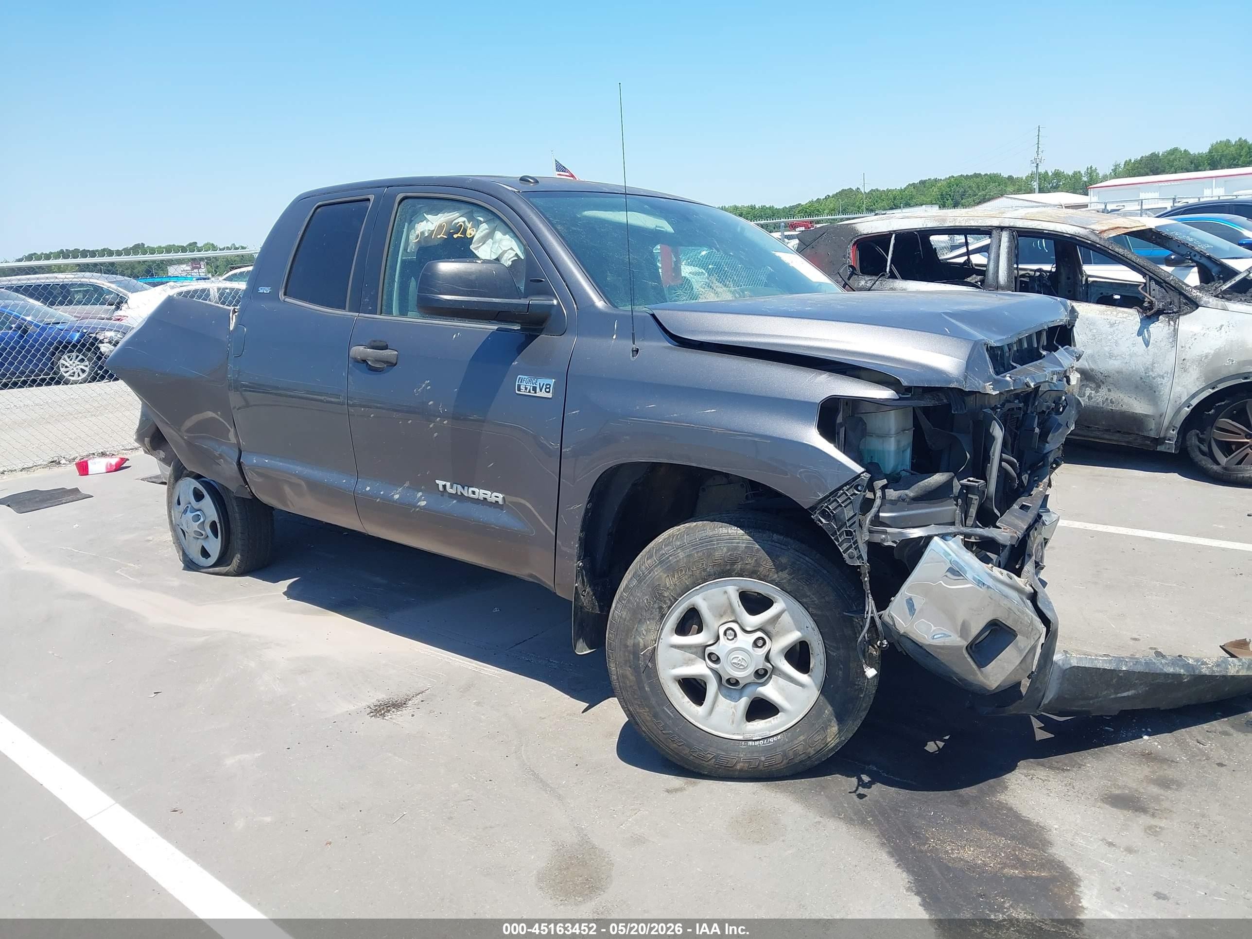 2015 Toyota Tundra Sr5 5.7l V8 Gray vin: 5TFUW5F13FX459326