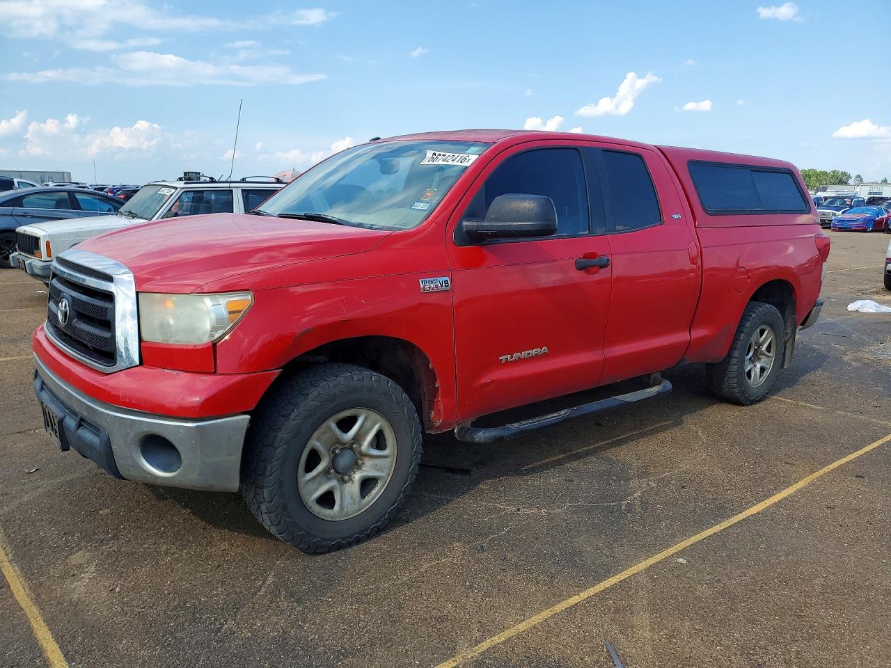 2011 Toyota Tundra Double Cab Sr5 Red vin: 5TFUW5F14BX186343