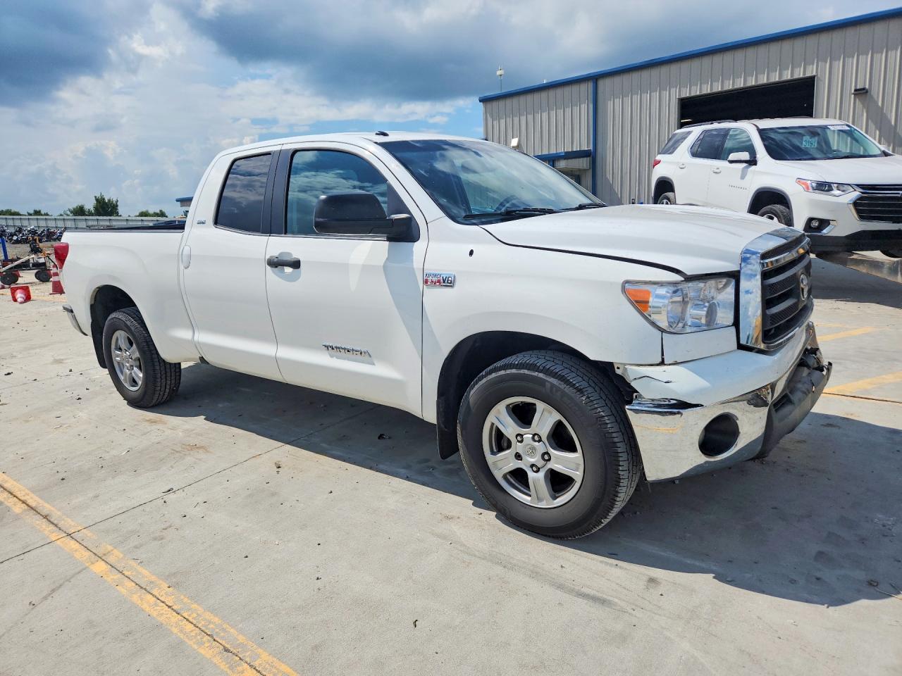 2013 Toyota Tundra Double Cab Sr5 White vin: 5TFUW5F15DX314074