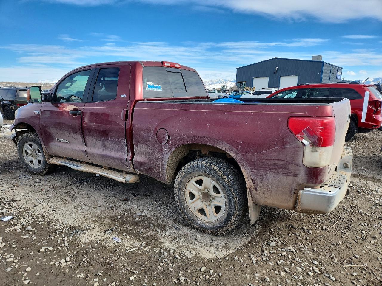 2010 Toyota Tundra Double Cab Sr5 Burgundy vin: 5TFUW5F17AX099910