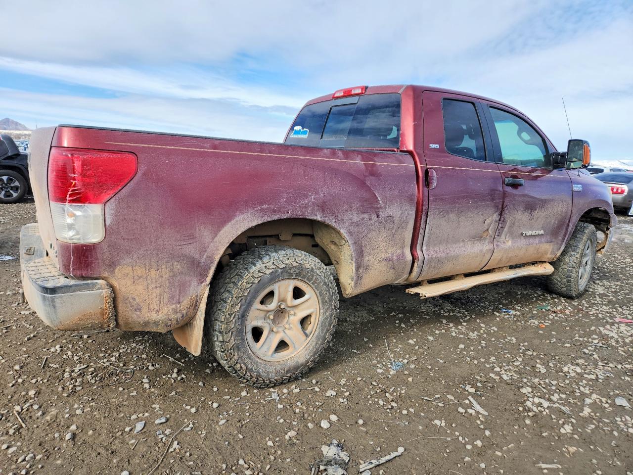 2010 Toyota Tundra Double Cab Sr5 Burgundy vin: 5TFUW5F17AX099910