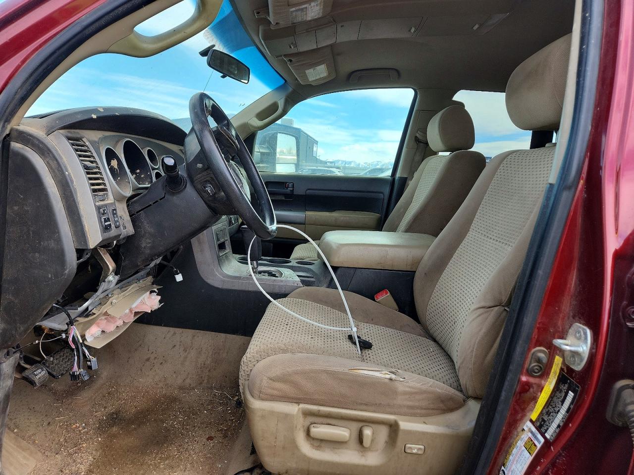 2010 Toyota Tundra Double Cab Sr5 Burgundy vin: 5TFUW5F17AX099910