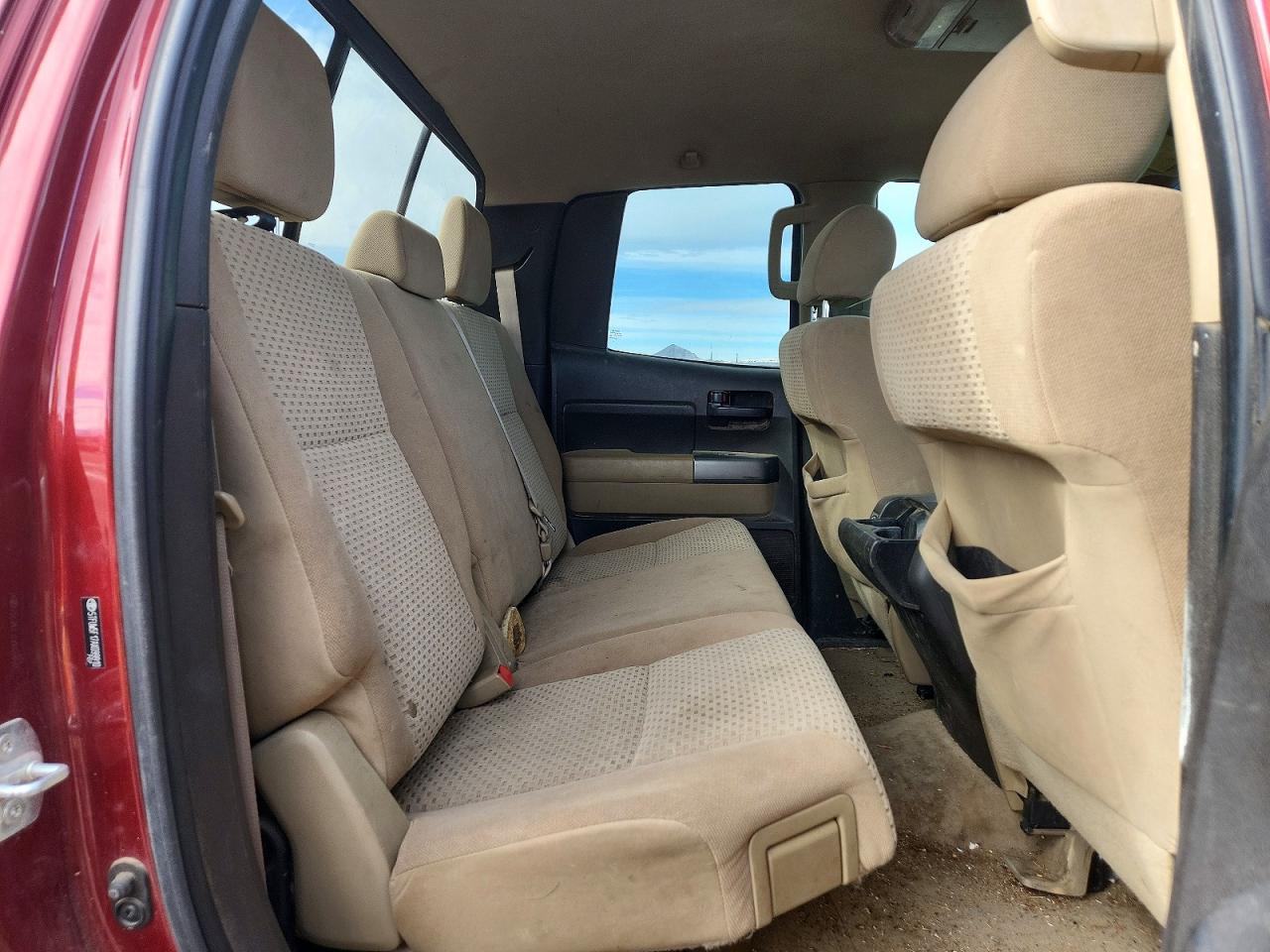 2010 Toyota Tundra Double Cab Sr5 Burgundy vin: 5TFUW5F17AX099910