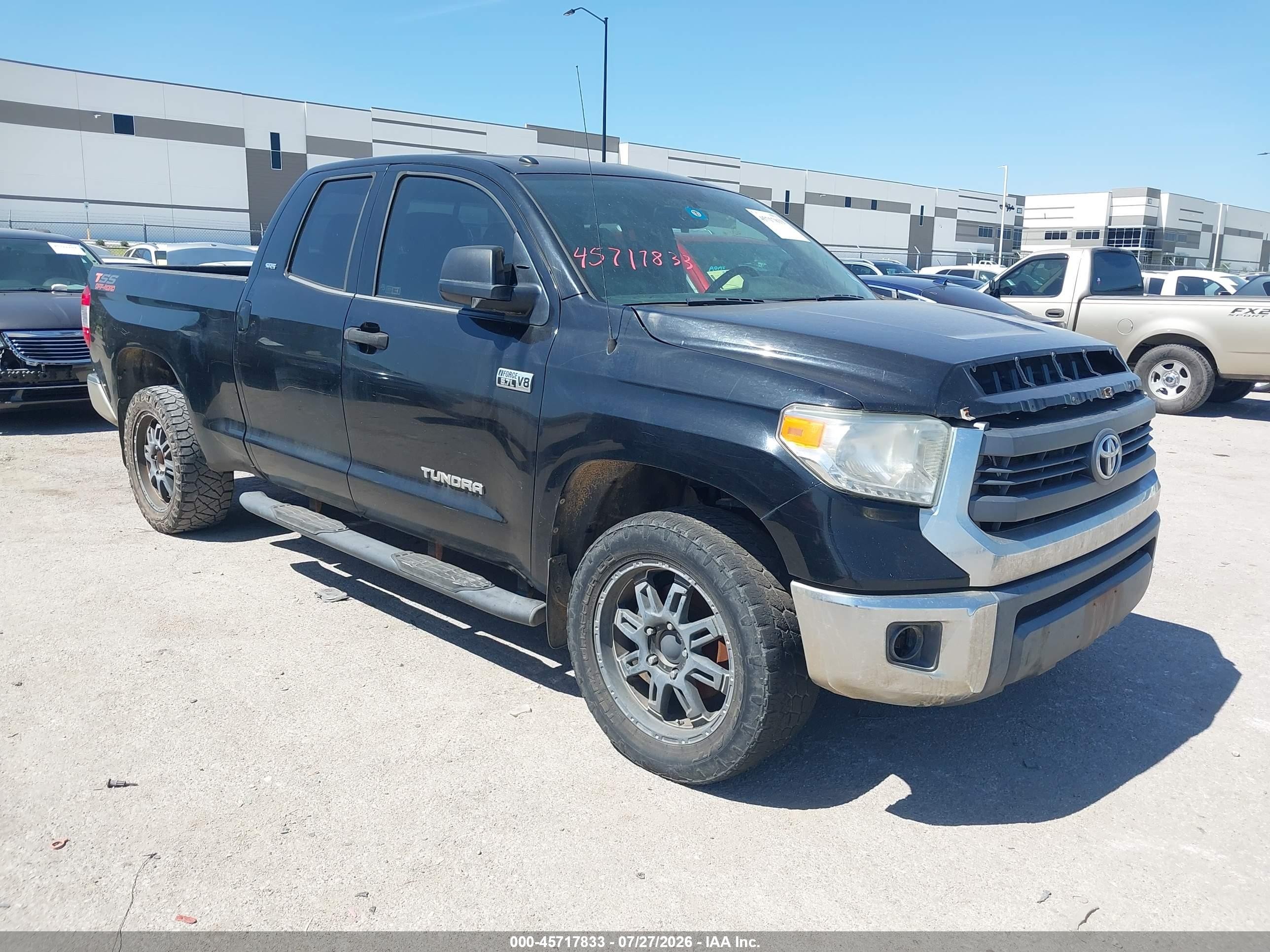 2014 Toyota Tundra Sr5 5.7l V8 Black vin: 5TFUW5F18EX340301