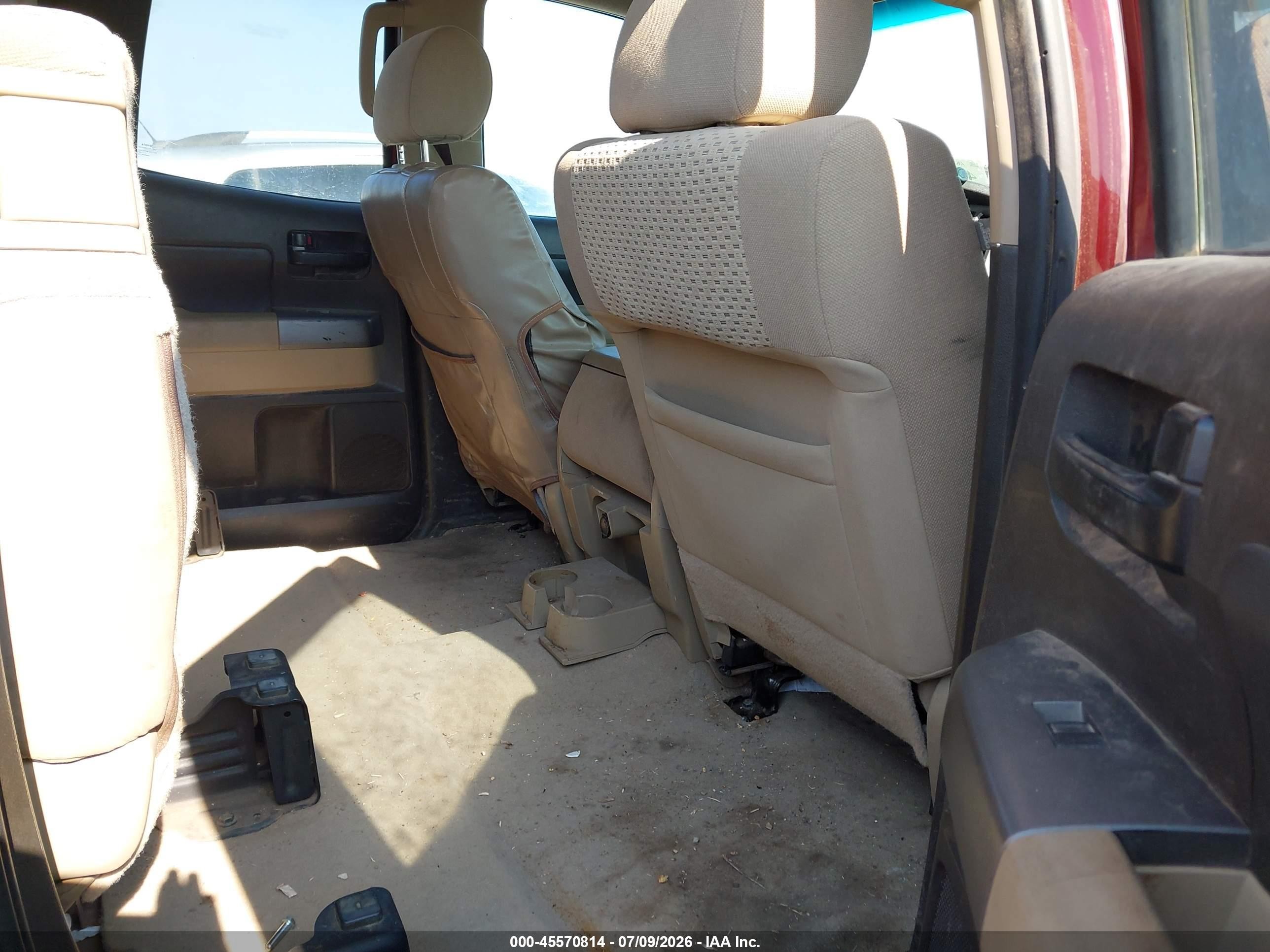 2010 Toyota Tundra Grade 5.7l V8 Red vin: 5TFUW5F19AX112625