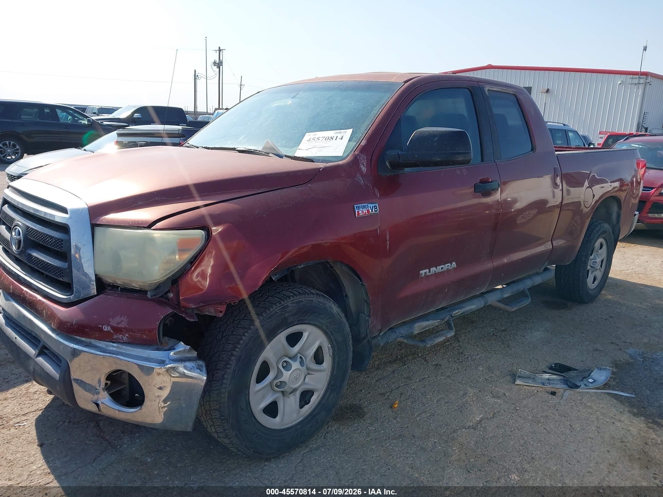 2010 Toyota Tundra Grade 5.7l V8 Red vin: 5TFUW5F19AX112625