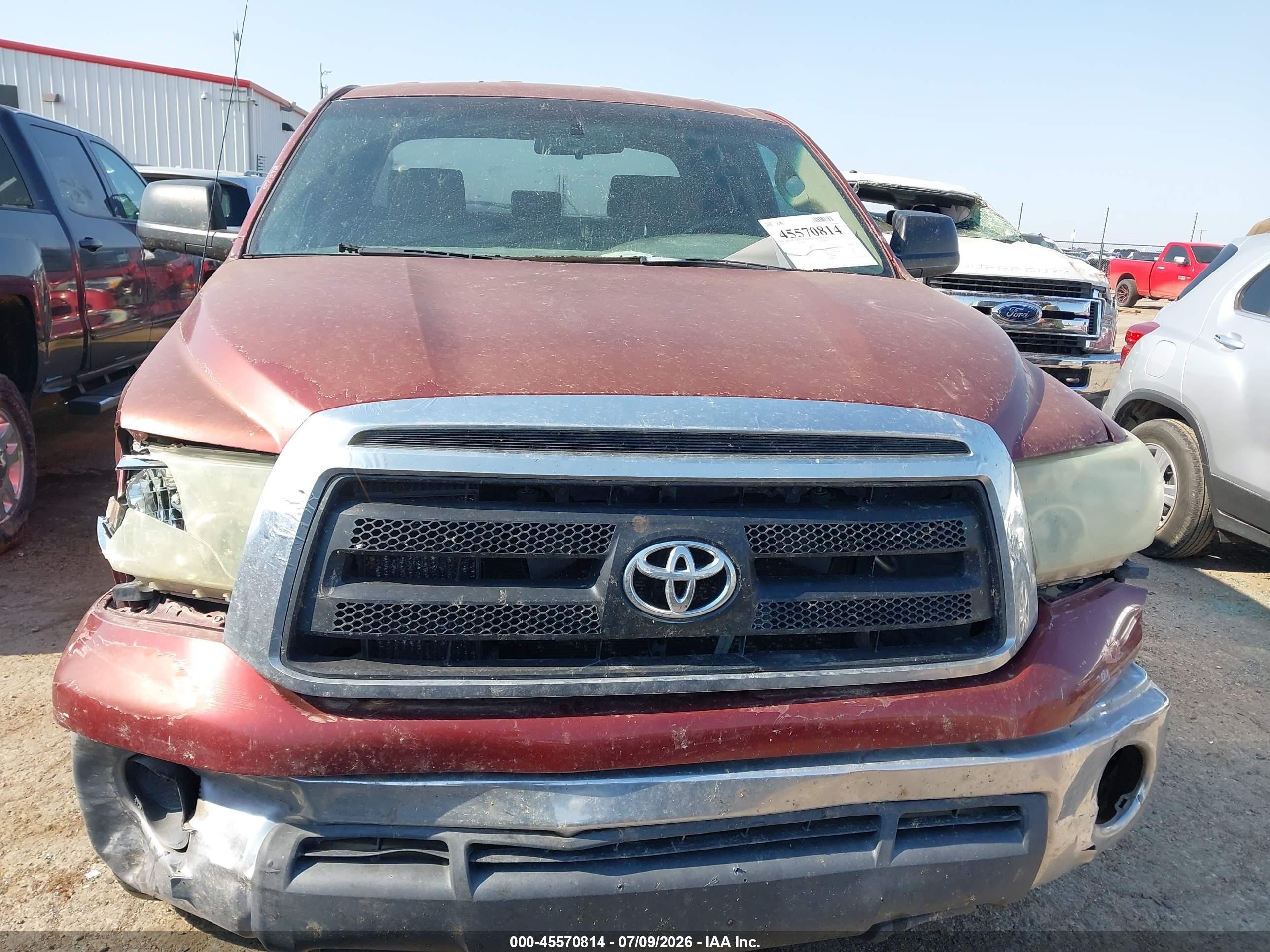 2010 Toyota Tundra Grade 5.7l V8 Red vin: 5TFUW5F19AX112625