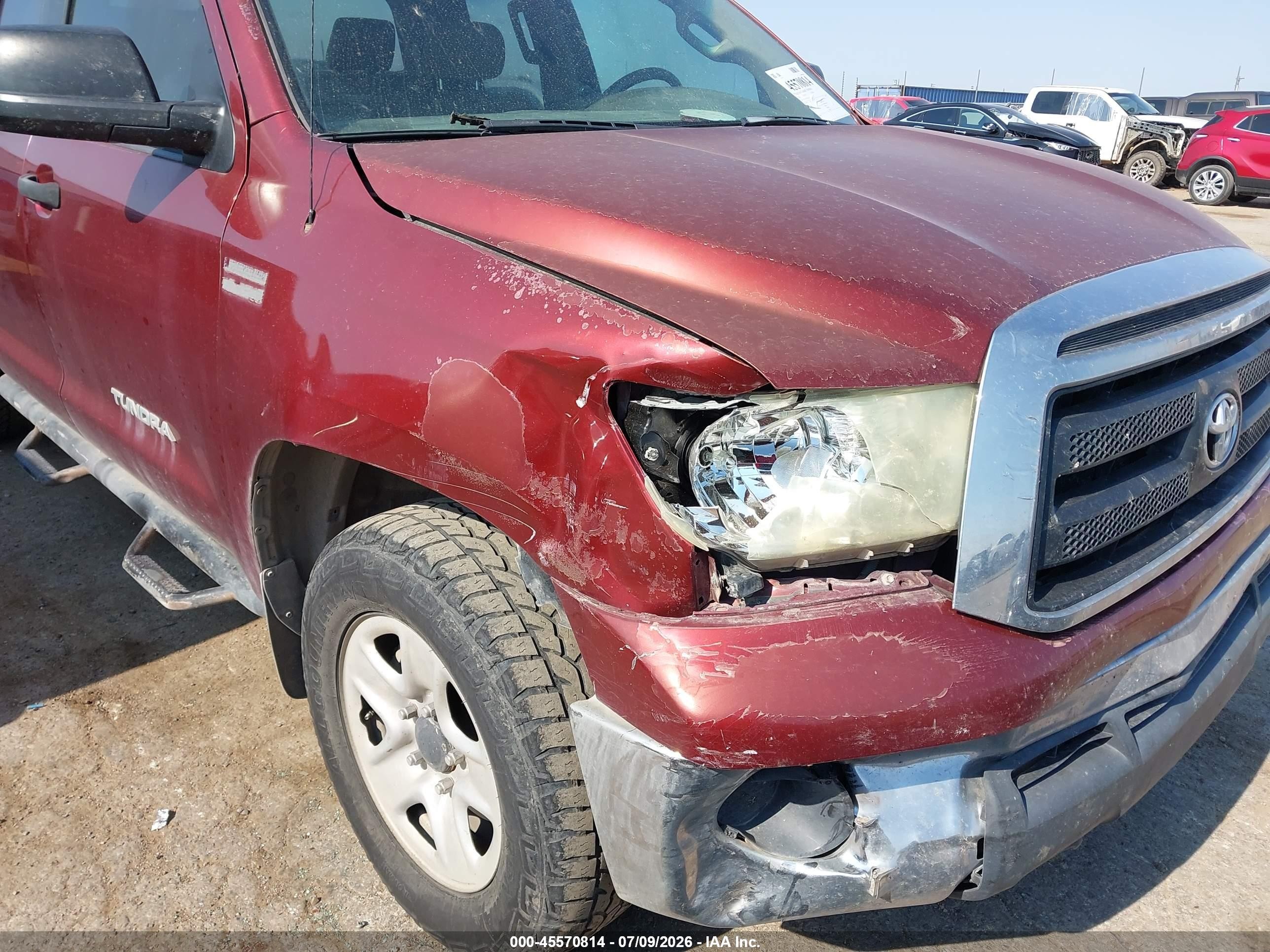 2010 Toyota Tundra Grade 5.7l V8 Red vin: 5TFUW5F19AX112625