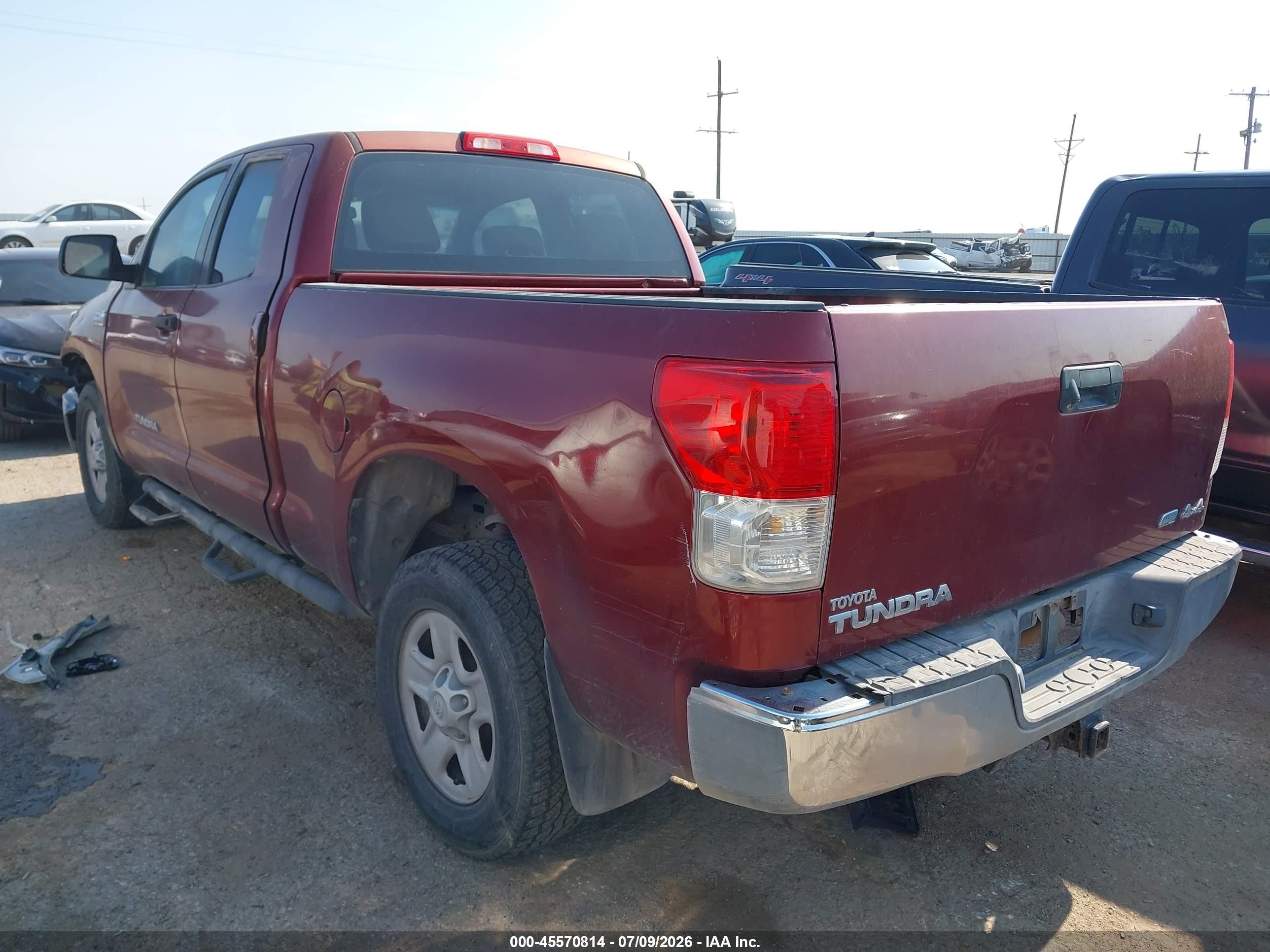 2010 Toyota Tundra Grade 5.7l V8 Red vin: 5TFUW5F19AX112625