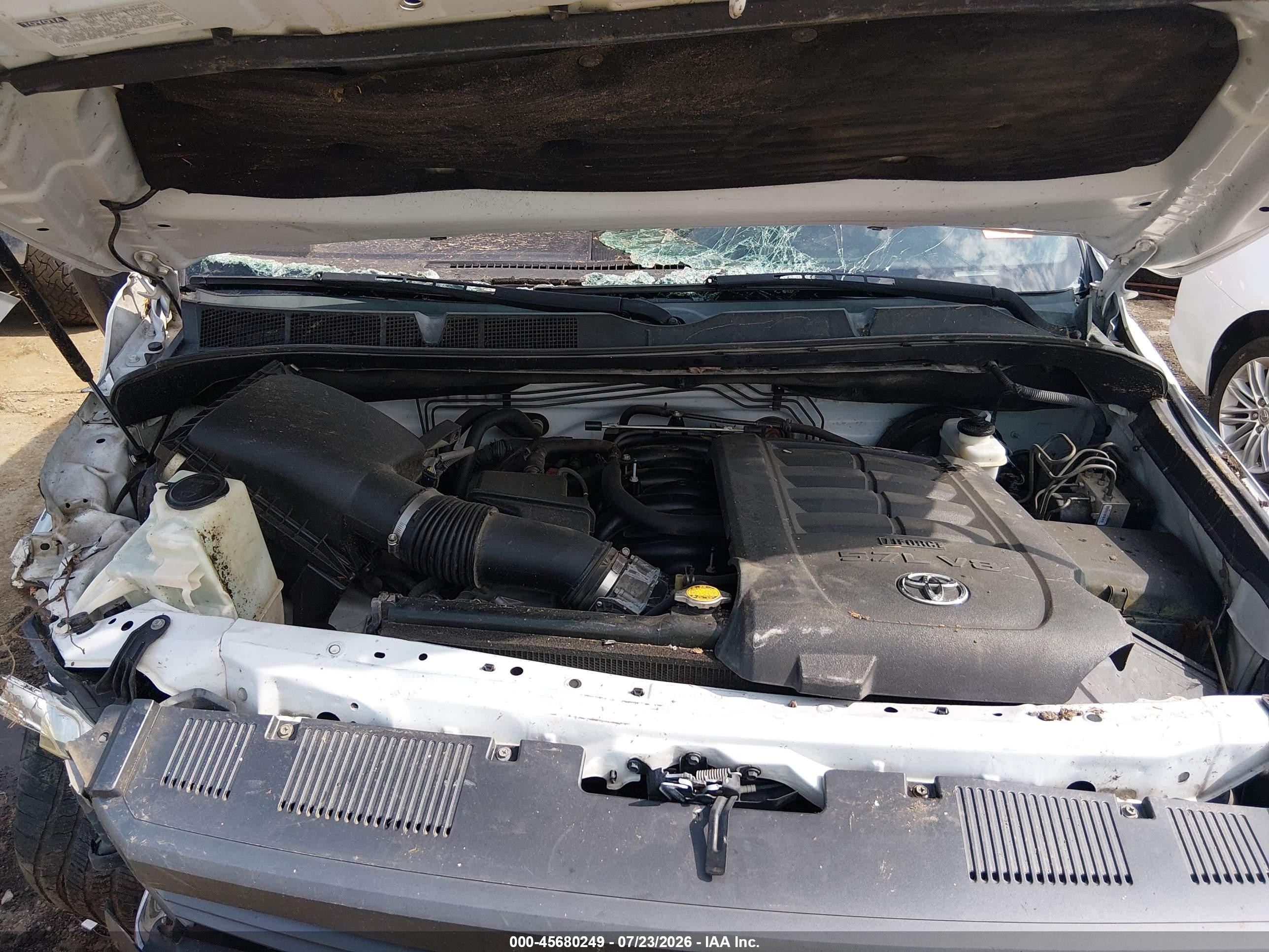 2014 Toyota Tundra Sr5 5.7l V8 White vin: 5TFUW5F19EX336869