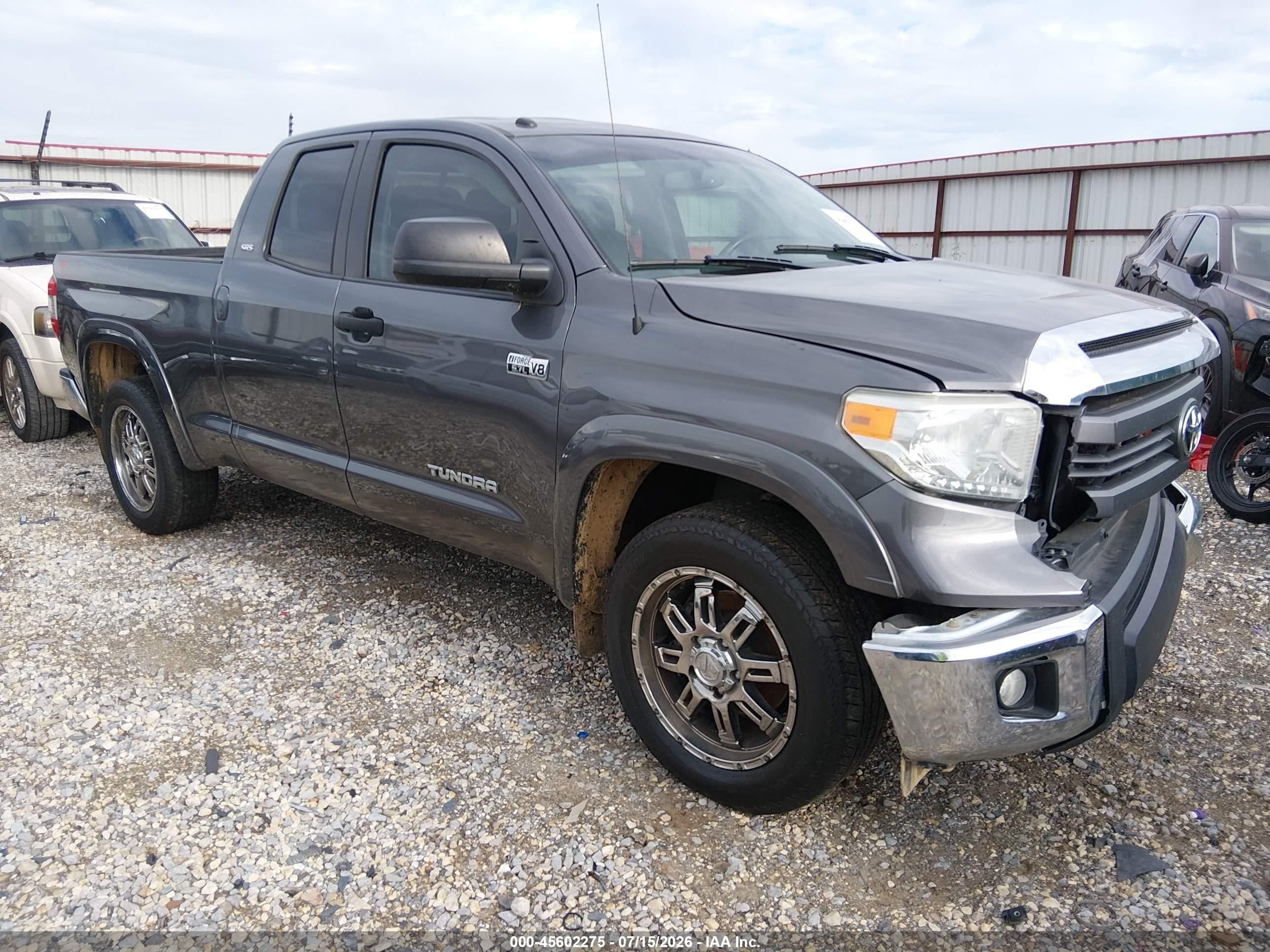 2014 Toyota Tundra Sr5 5.7l V8 Gray vin: 5TFUW5F19EX390589