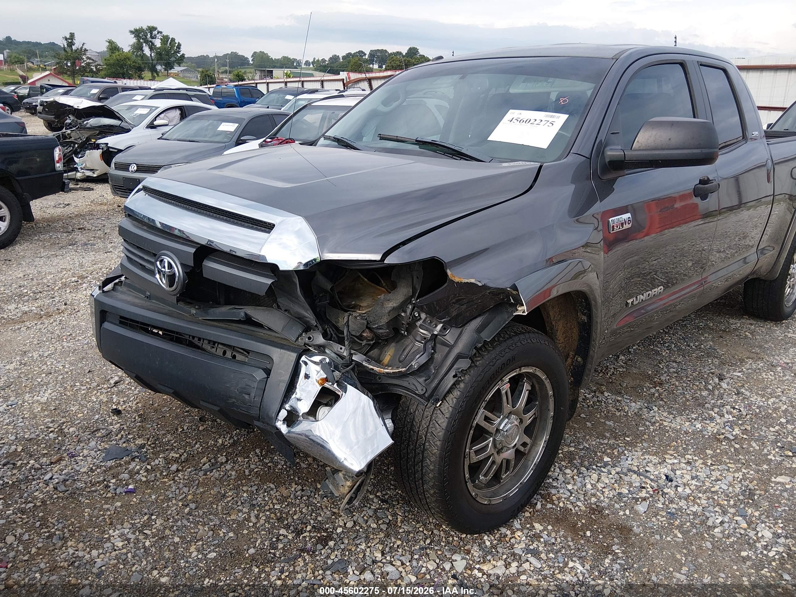2014 Toyota Tundra Sr5 5.7l V8 Gray vin: 5TFUW5F19EX390589