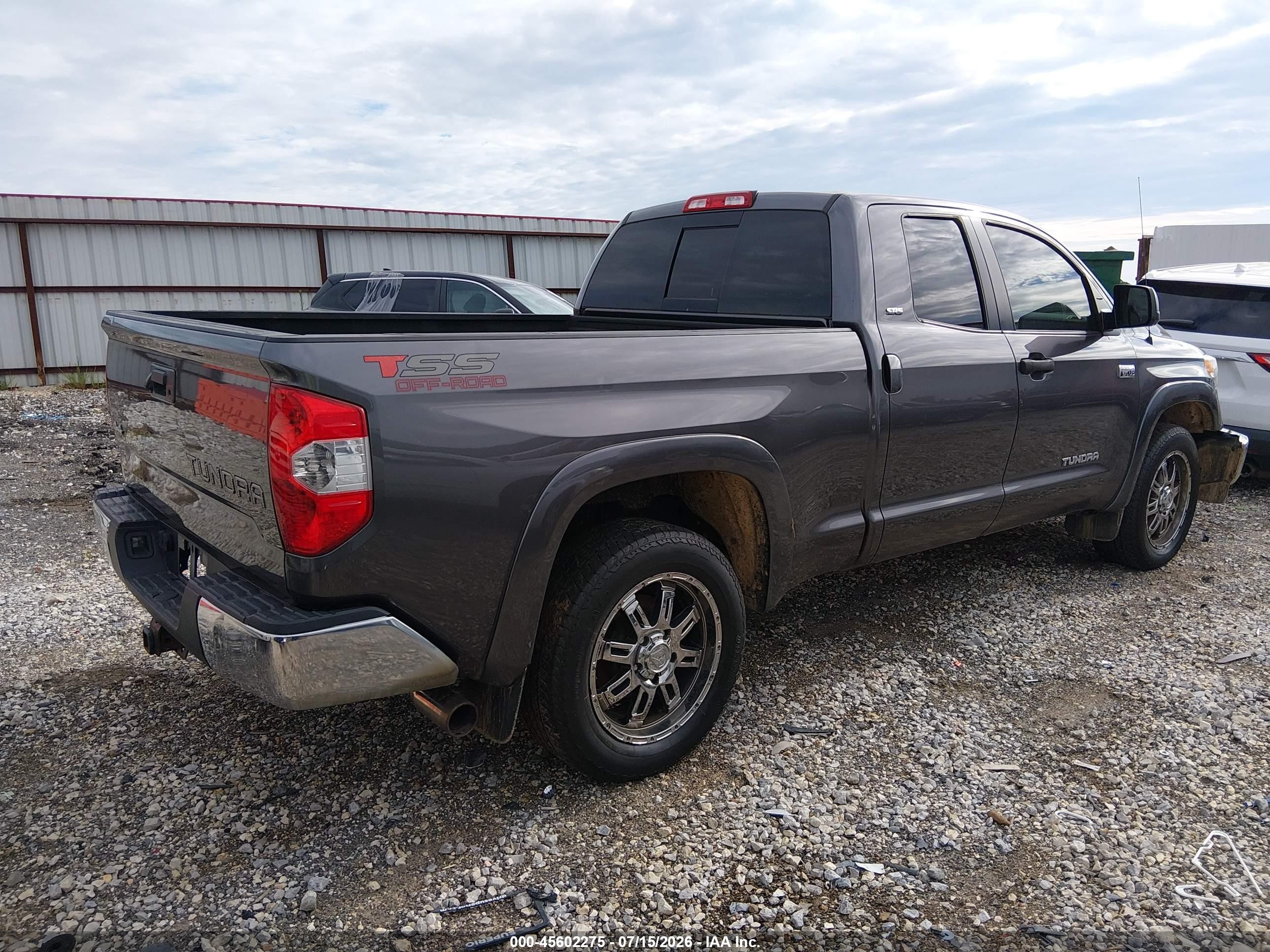 2014 Toyota Tundra Sr5 5.7l V8 Gray vin: 5TFUW5F19EX390589