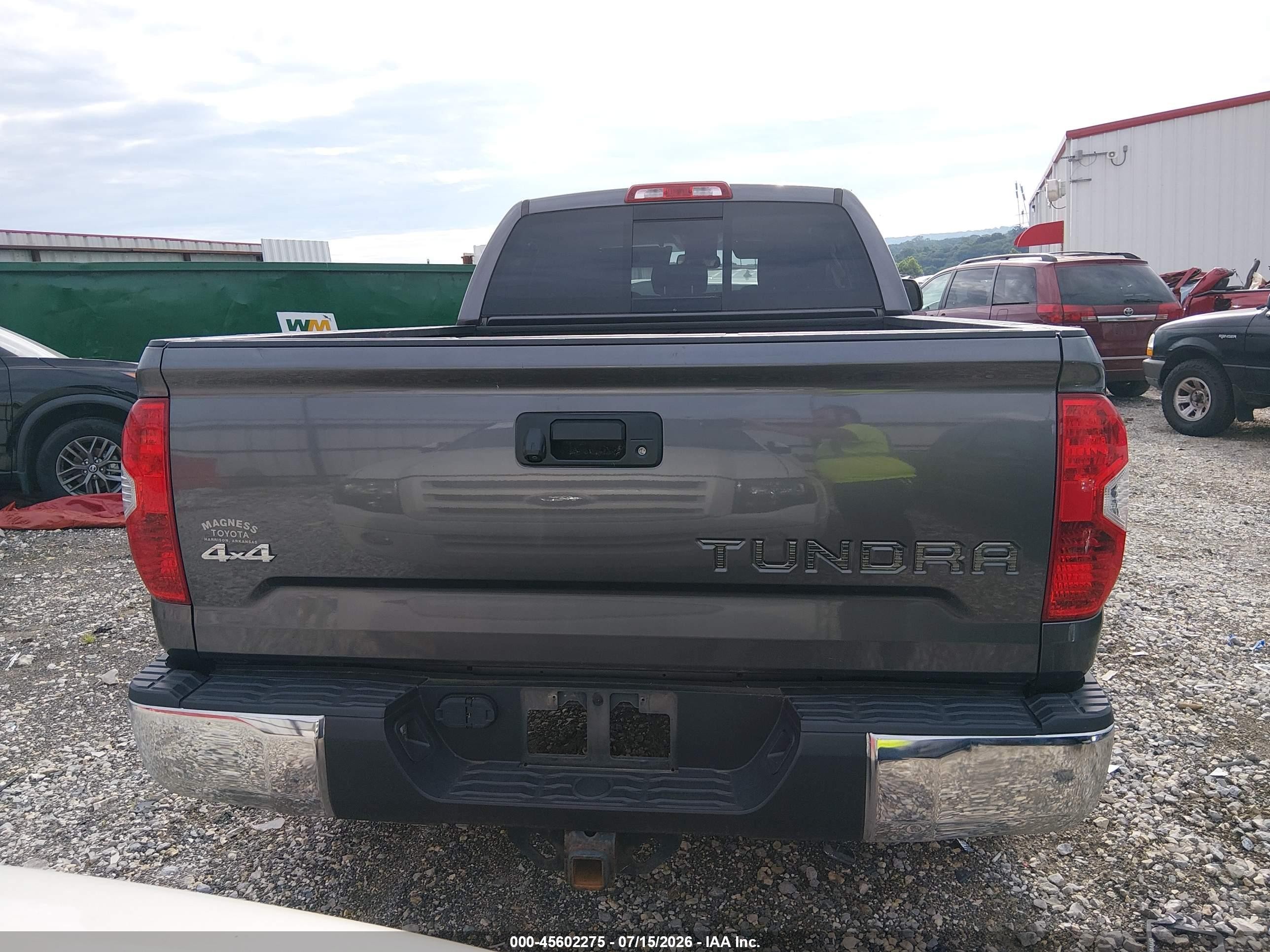 2014 Toyota Tundra Sr5 5.7l V8 Gray vin: 5TFUW5F19EX390589