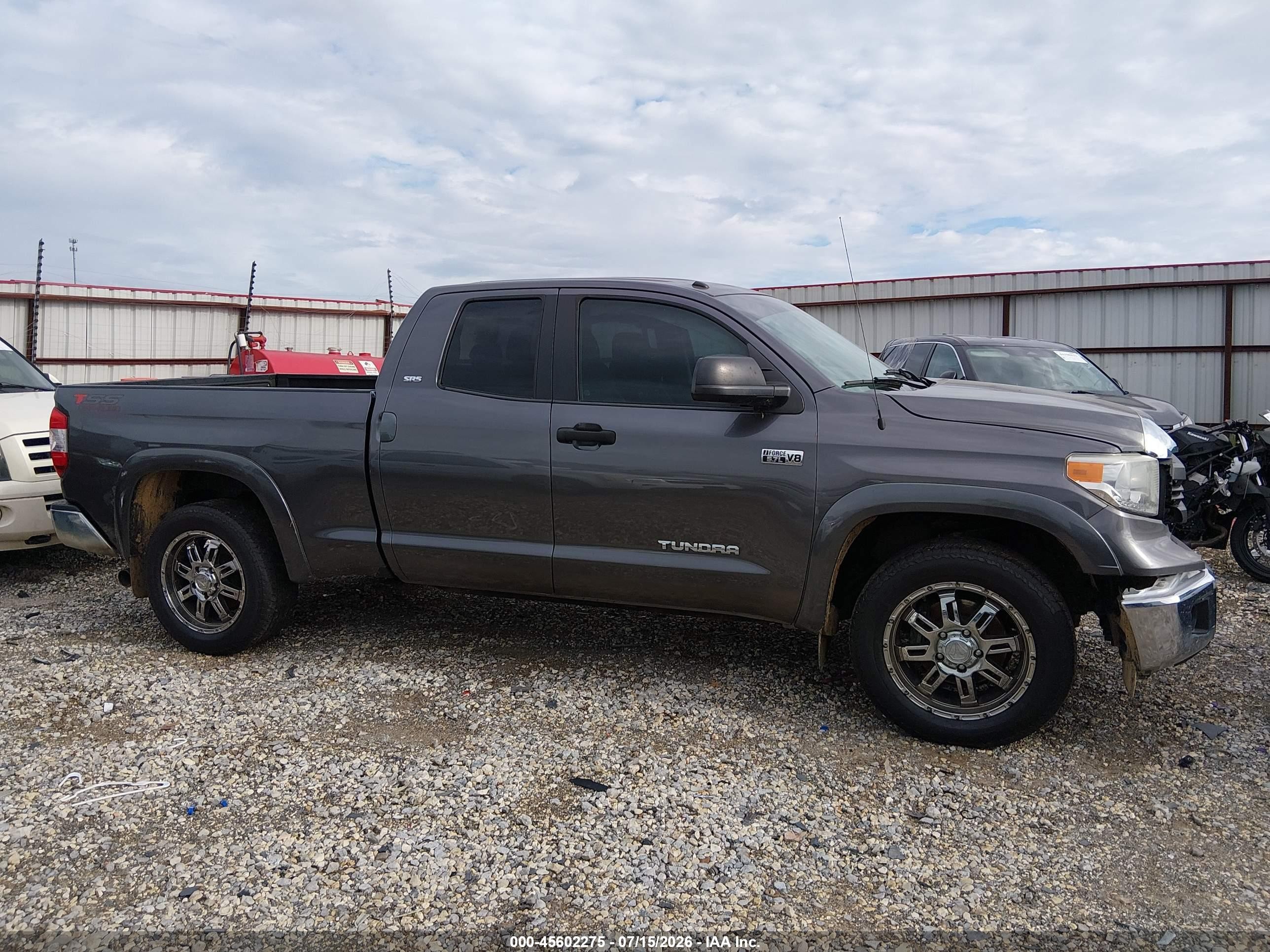 2014 Toyota Tundra Sr5 5.7l V8 Gray vin: 5TFUW5F19EX390589