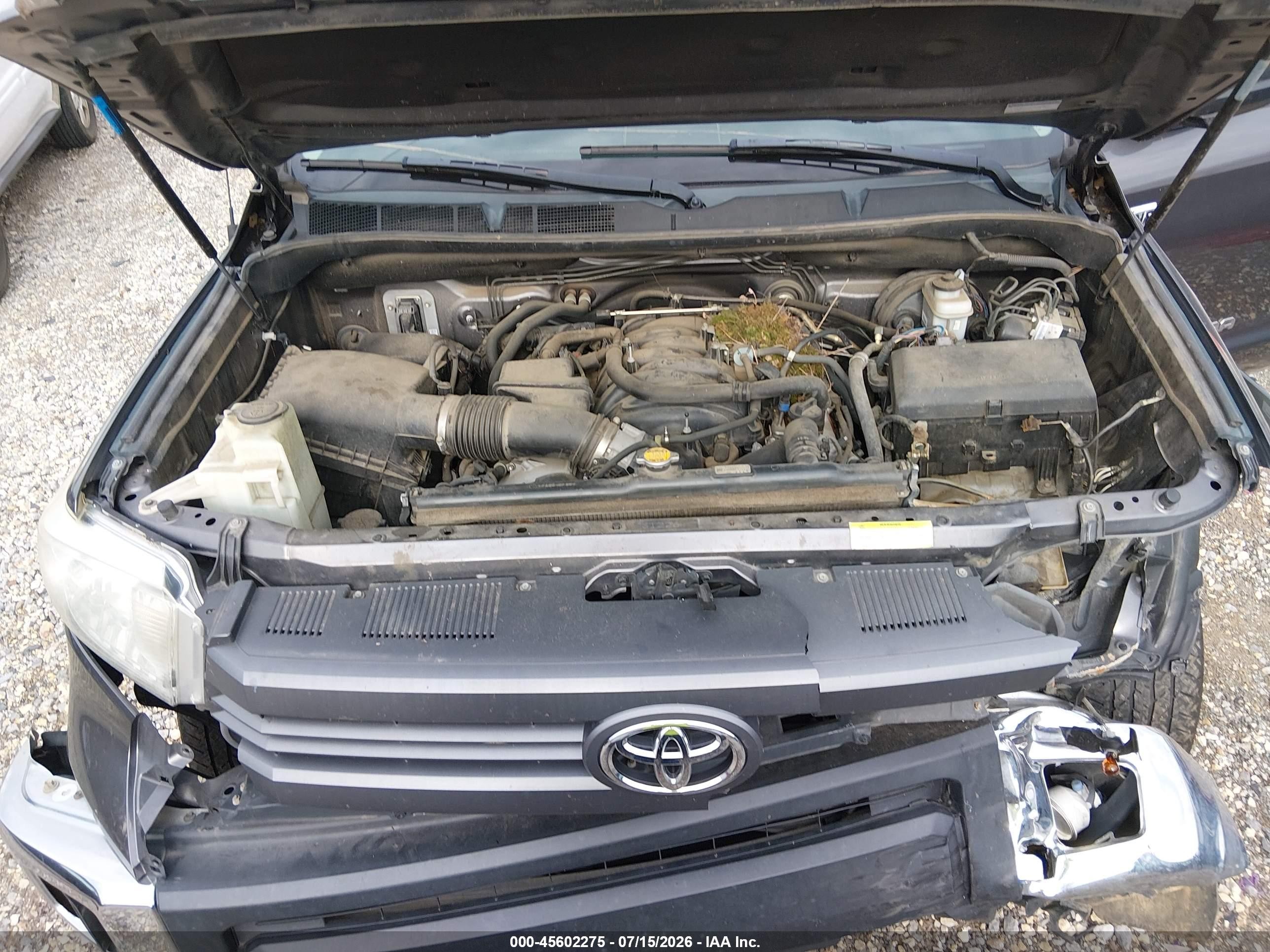 2014 Toyota Tundra Sr5 5.7l V8 Gray vin: 5TFUW5F19EX390589