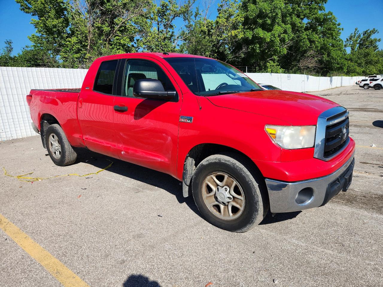 2012 Toyota Tundra Double Cab Sr5 Red vin: 5TFUW5F1XCX236552