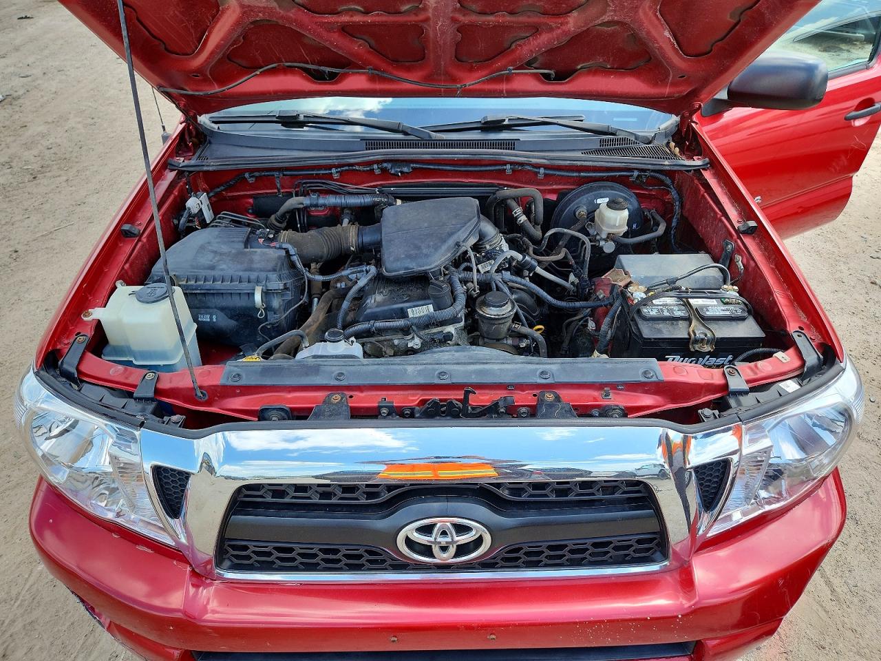 2011 Toyota Tacoma Access Cab Red vin: 5TFUX4EN1BX006697