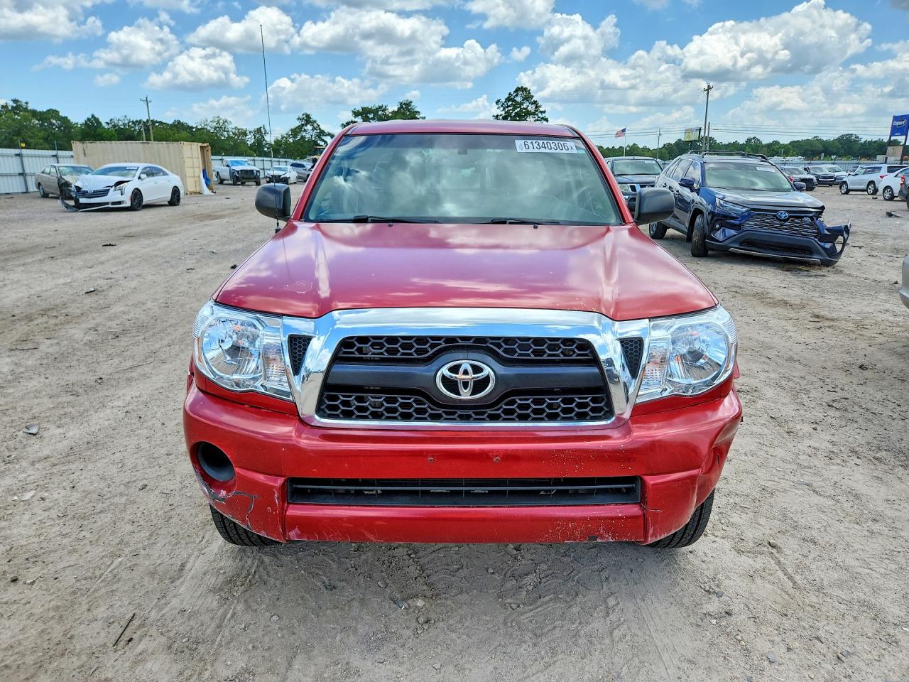 2011 Toyota Tacoma Access Cab Red vin: 5TFUX4EN1BX006697