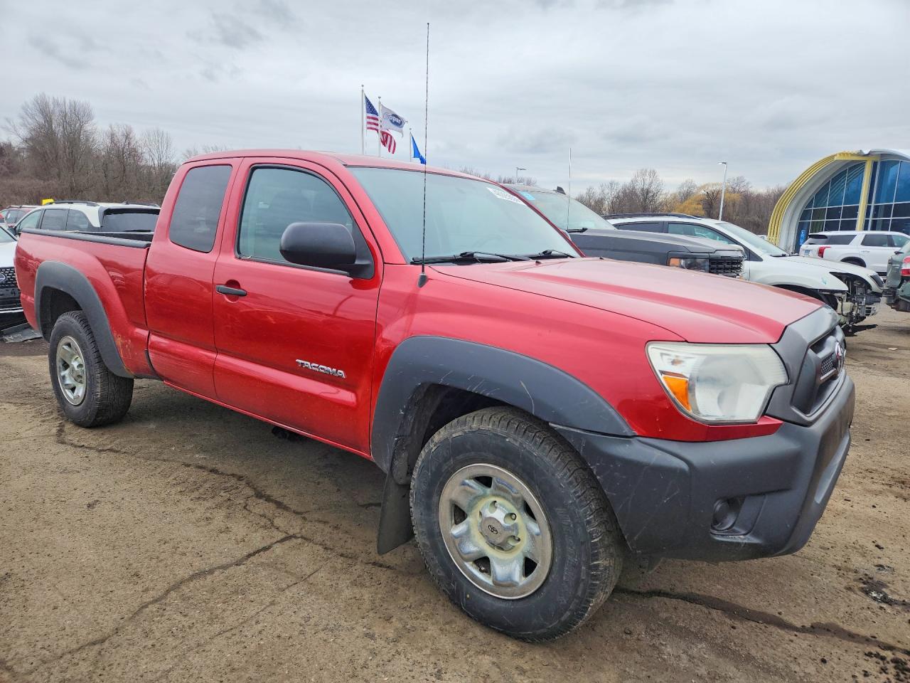 2014 Toyota Tacoma Base Red vin: 5TFUX4EN5EX025189